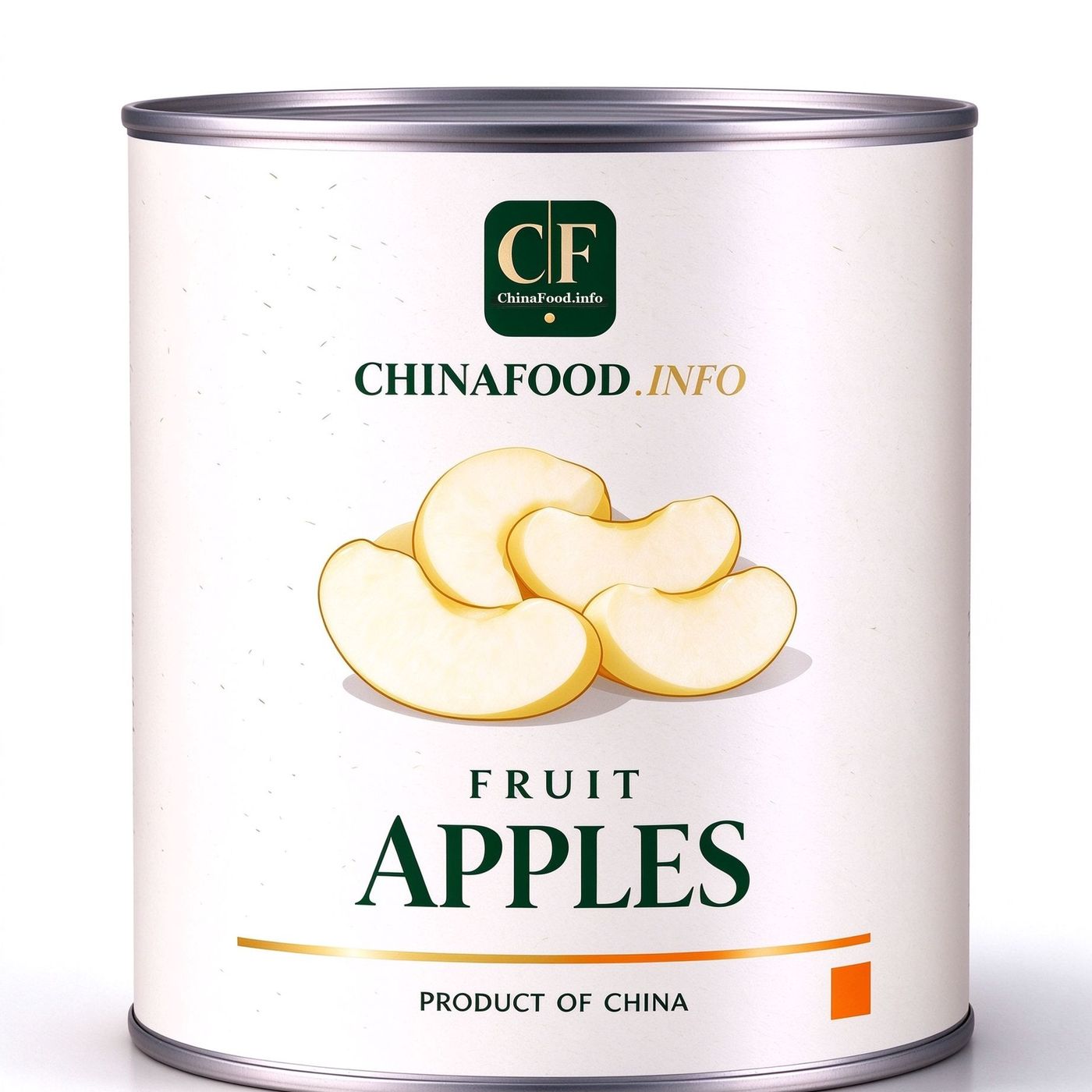 A 3,000g A10 tin of canned apple slices in light syrup