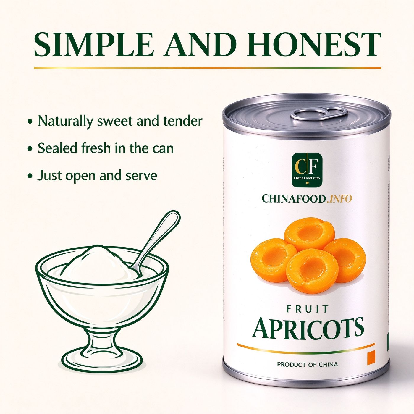 Close-up of tender apricot halves in light syrup