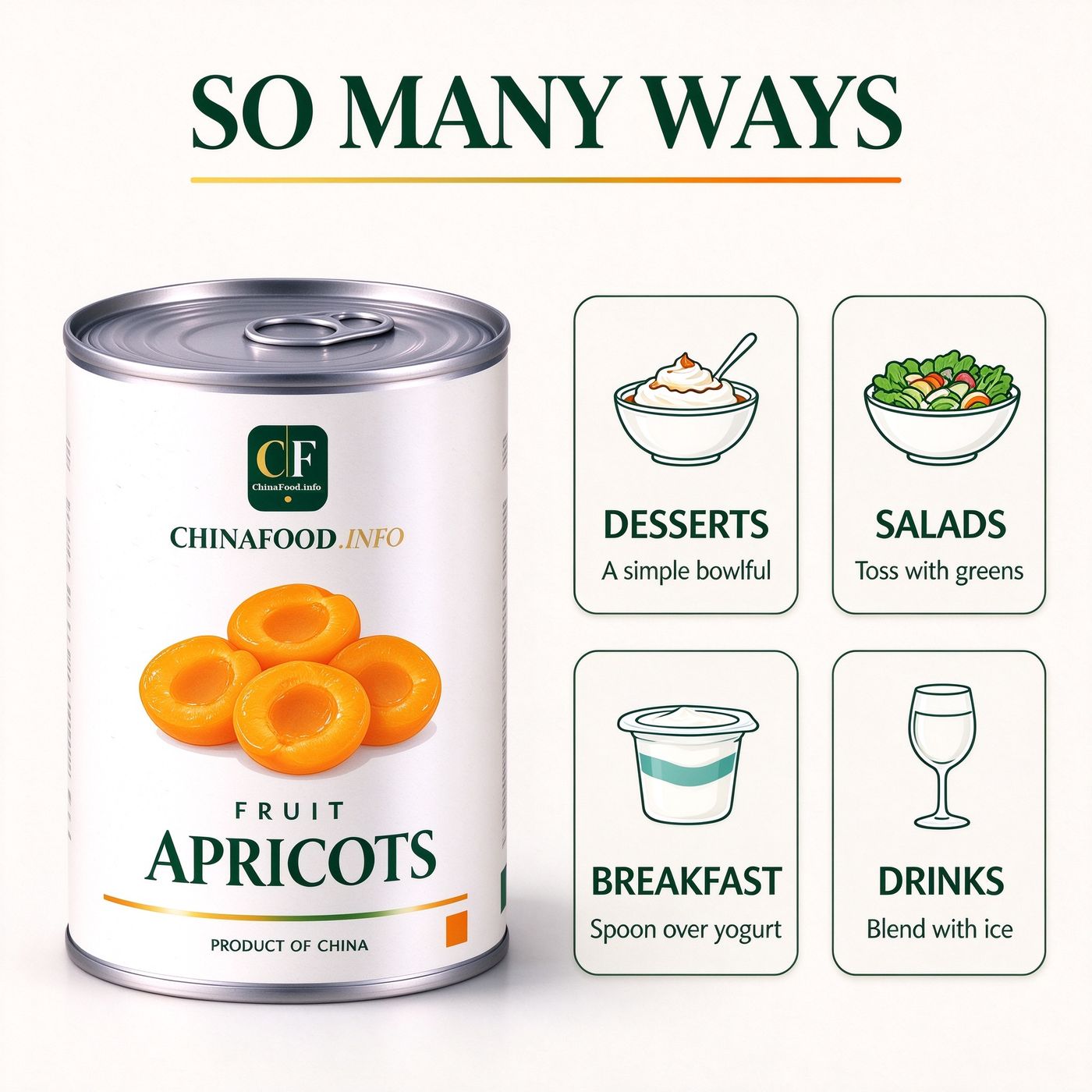 Apricots with suggested uses