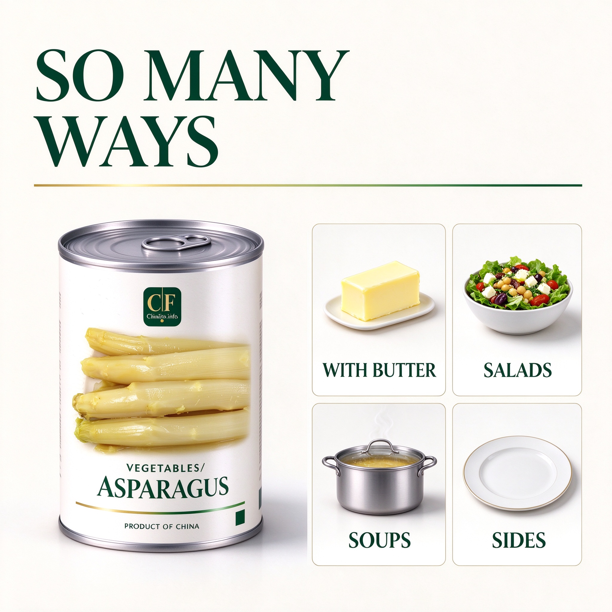 Asparagus with suggested uses