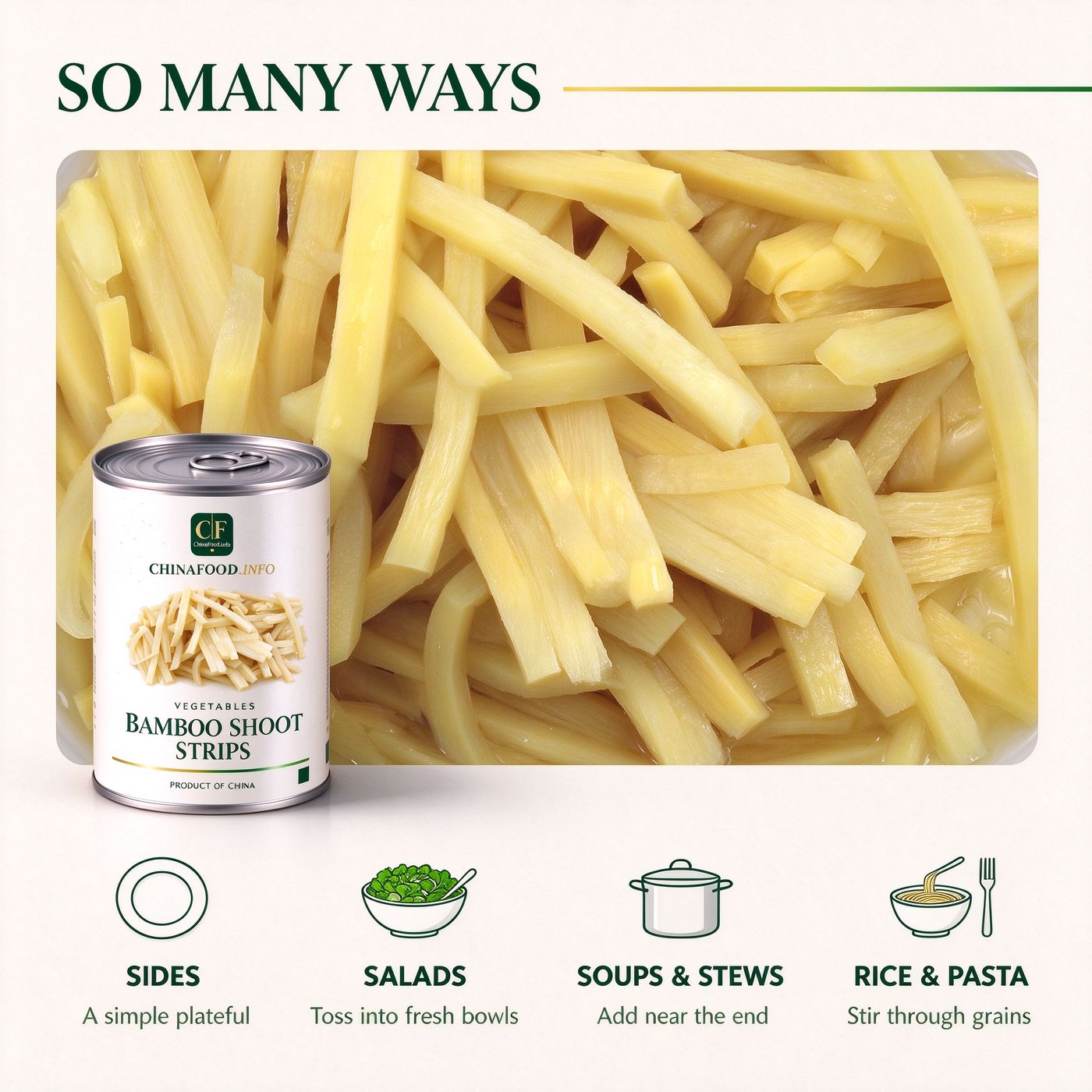 Bamboo shoot strips serving ideas
