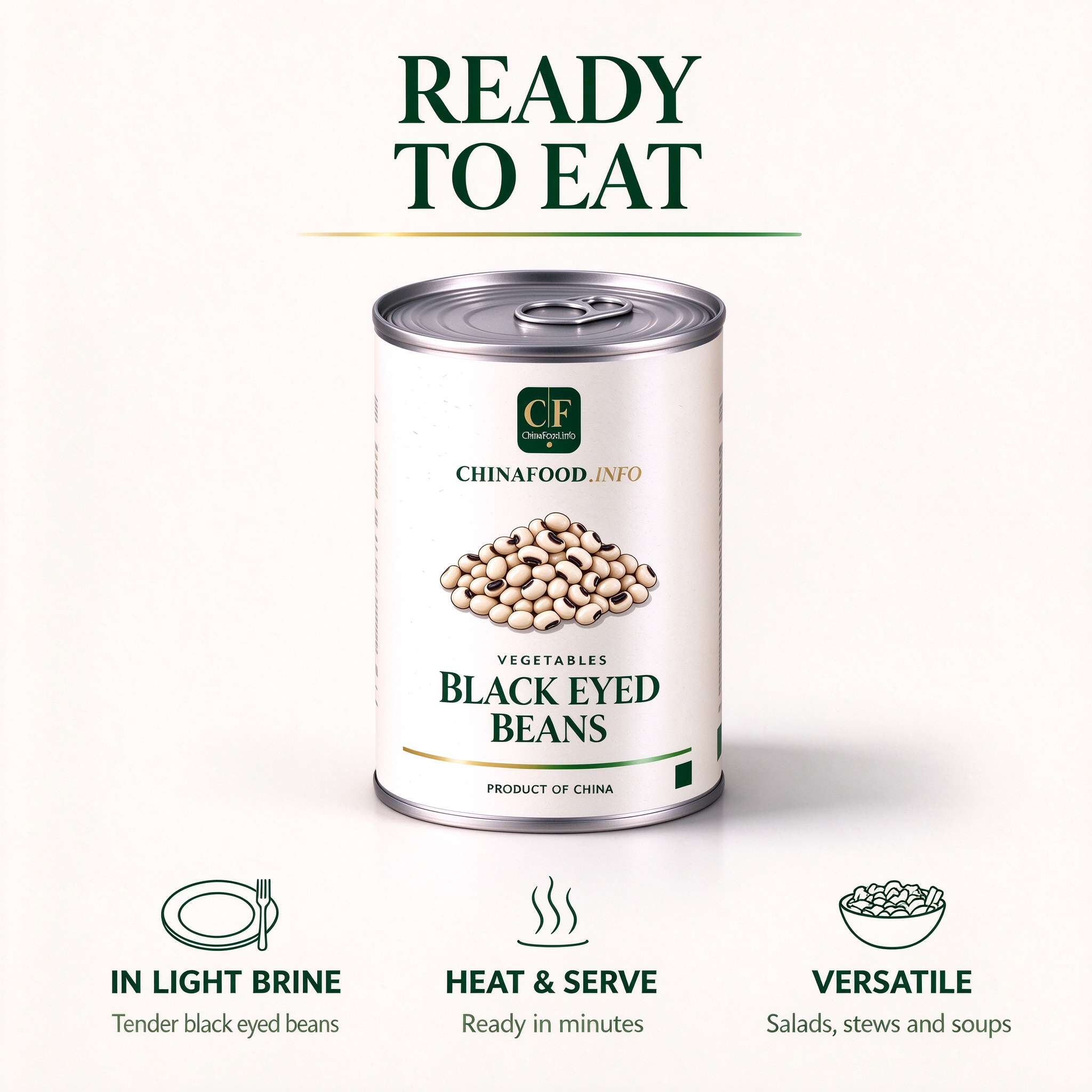 Black eyed beans served from the tin