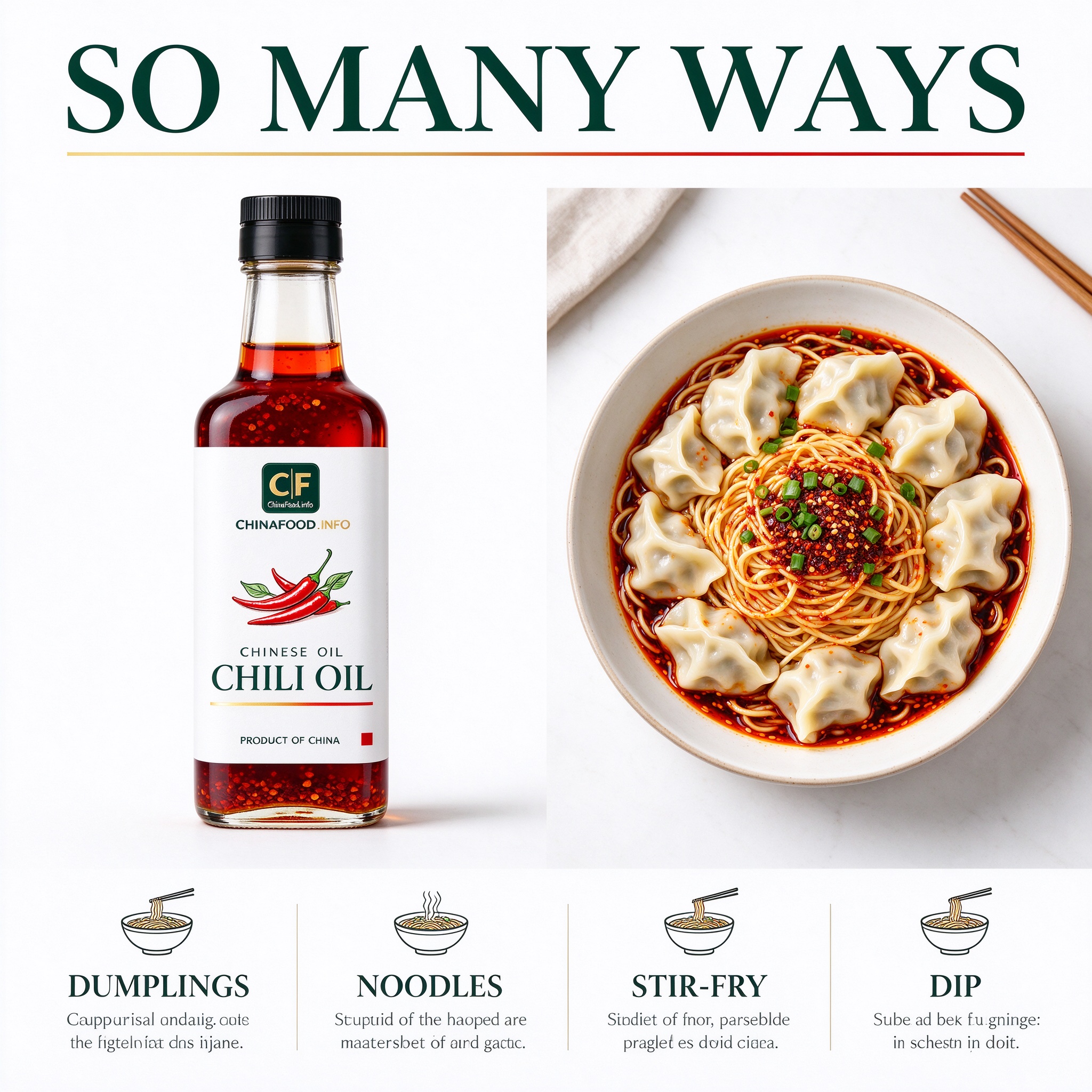 Chili oil — So many ways — alternate view