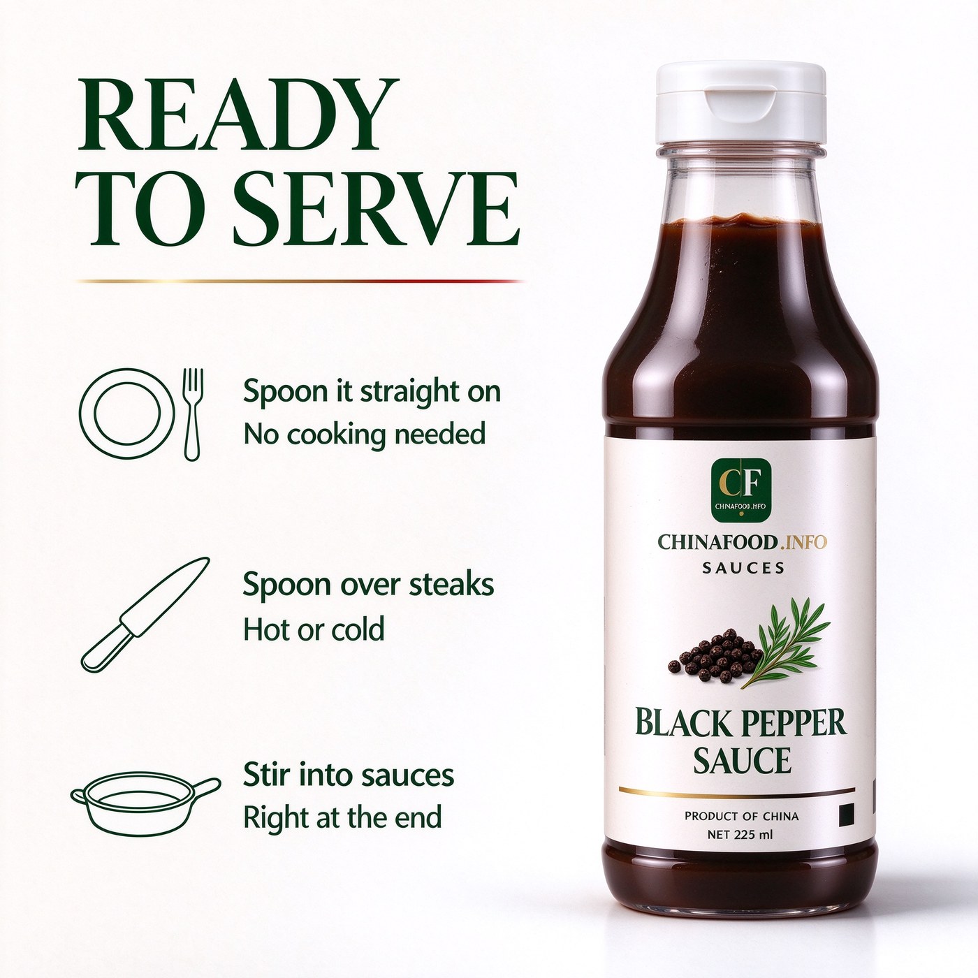 Black pepper sauce — Ready to use