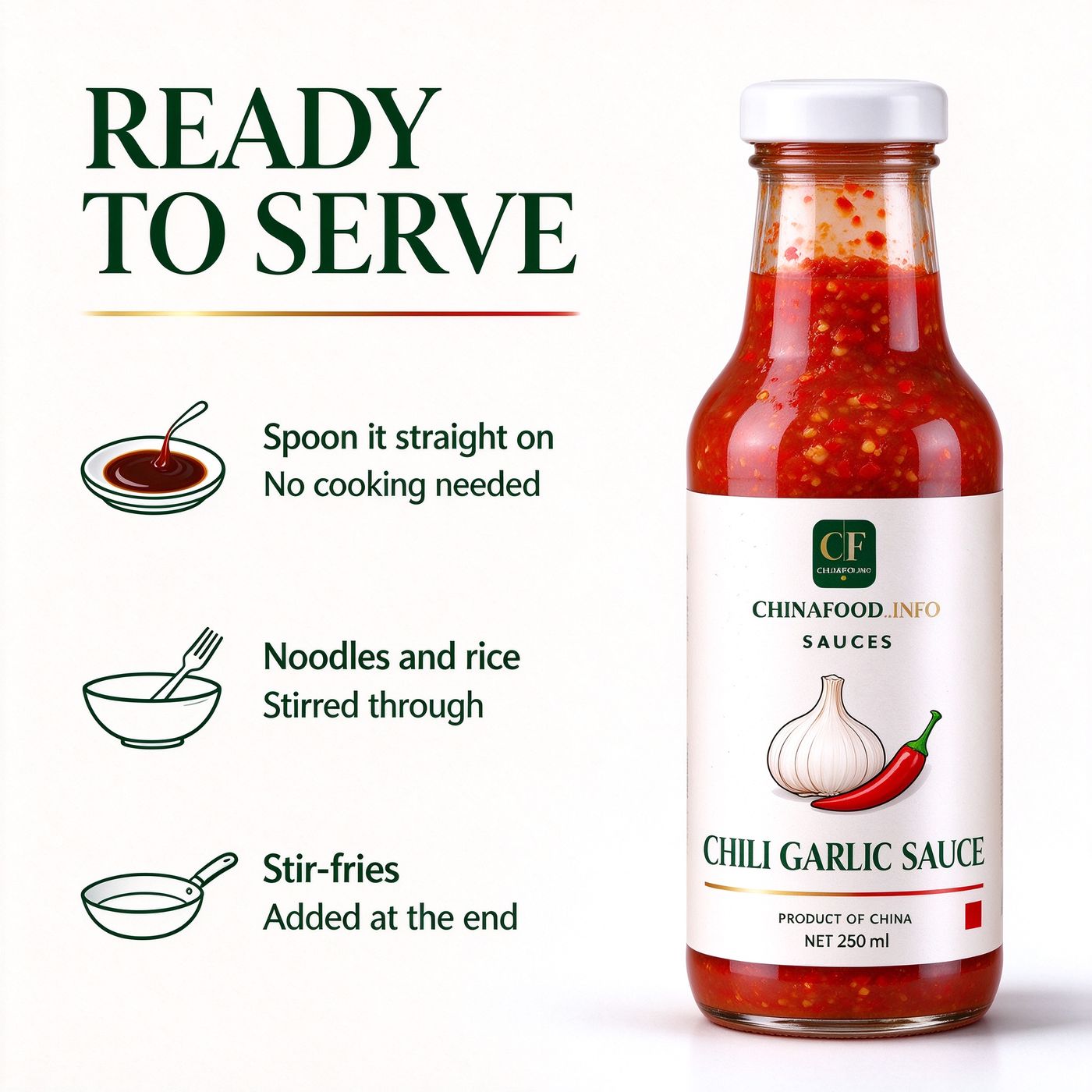 Chilli garlic sauce — Ready to use