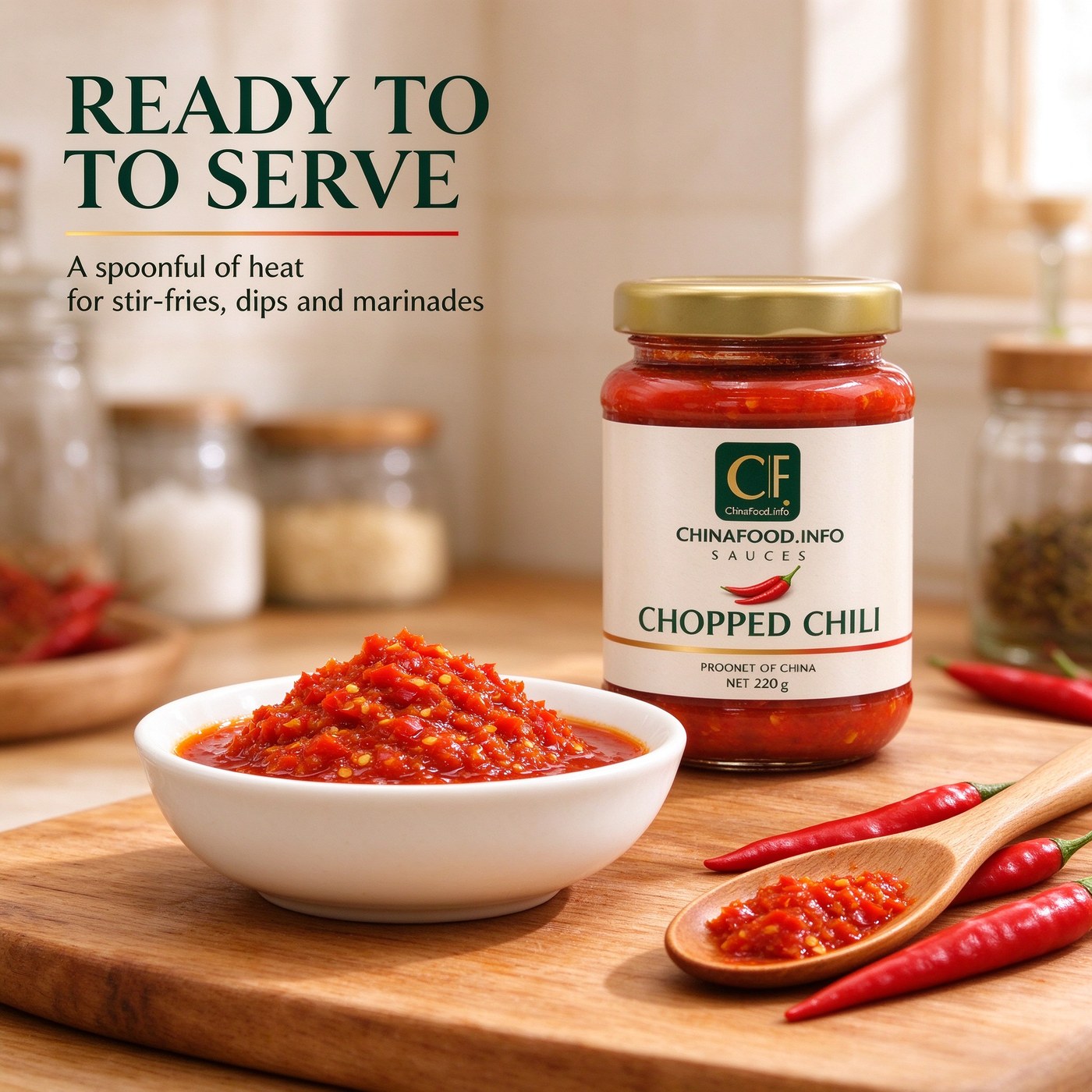 Chopped chili — Ready to use