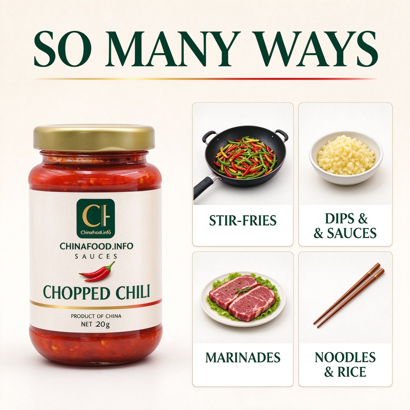 Chopped chili — So many ways