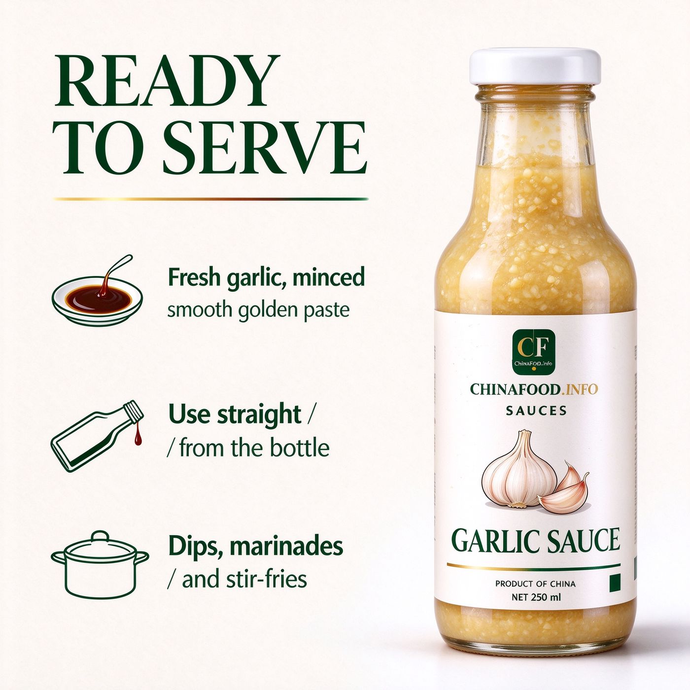 Garlic sauce — Ready to use