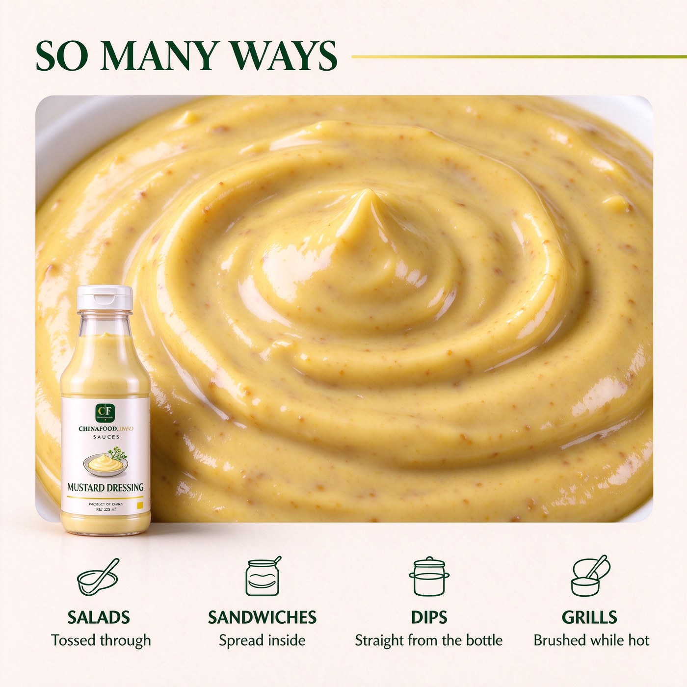 Mustard dressing — So many ways — alternate view
