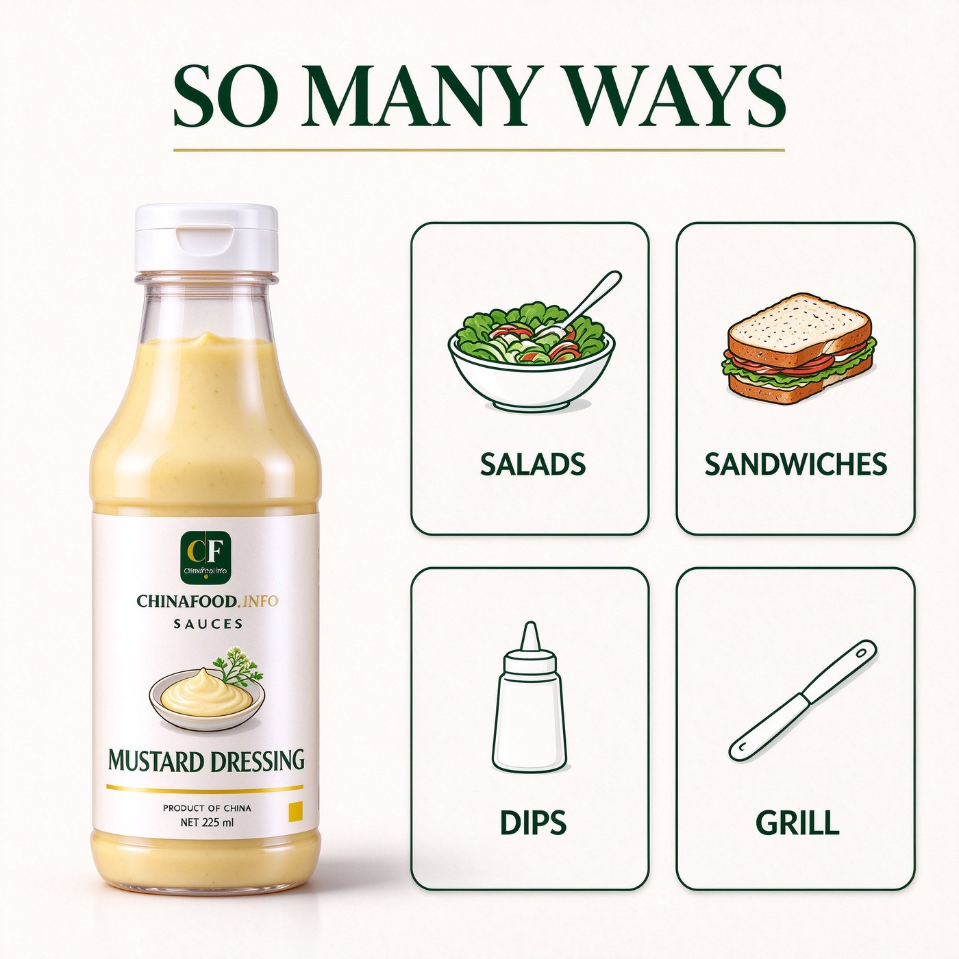 Mustard dressing — So many ways