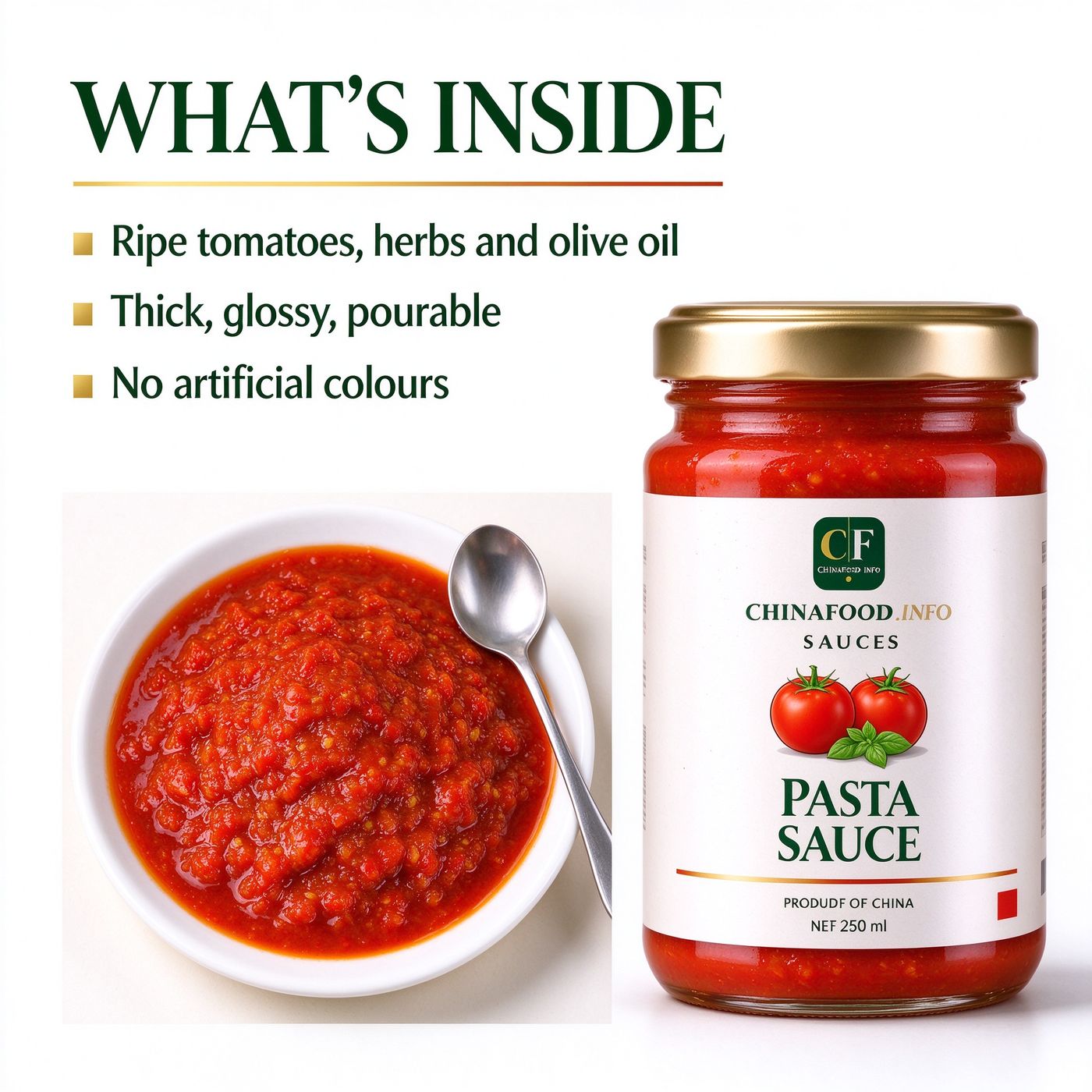 Pasta sauce — What's inside