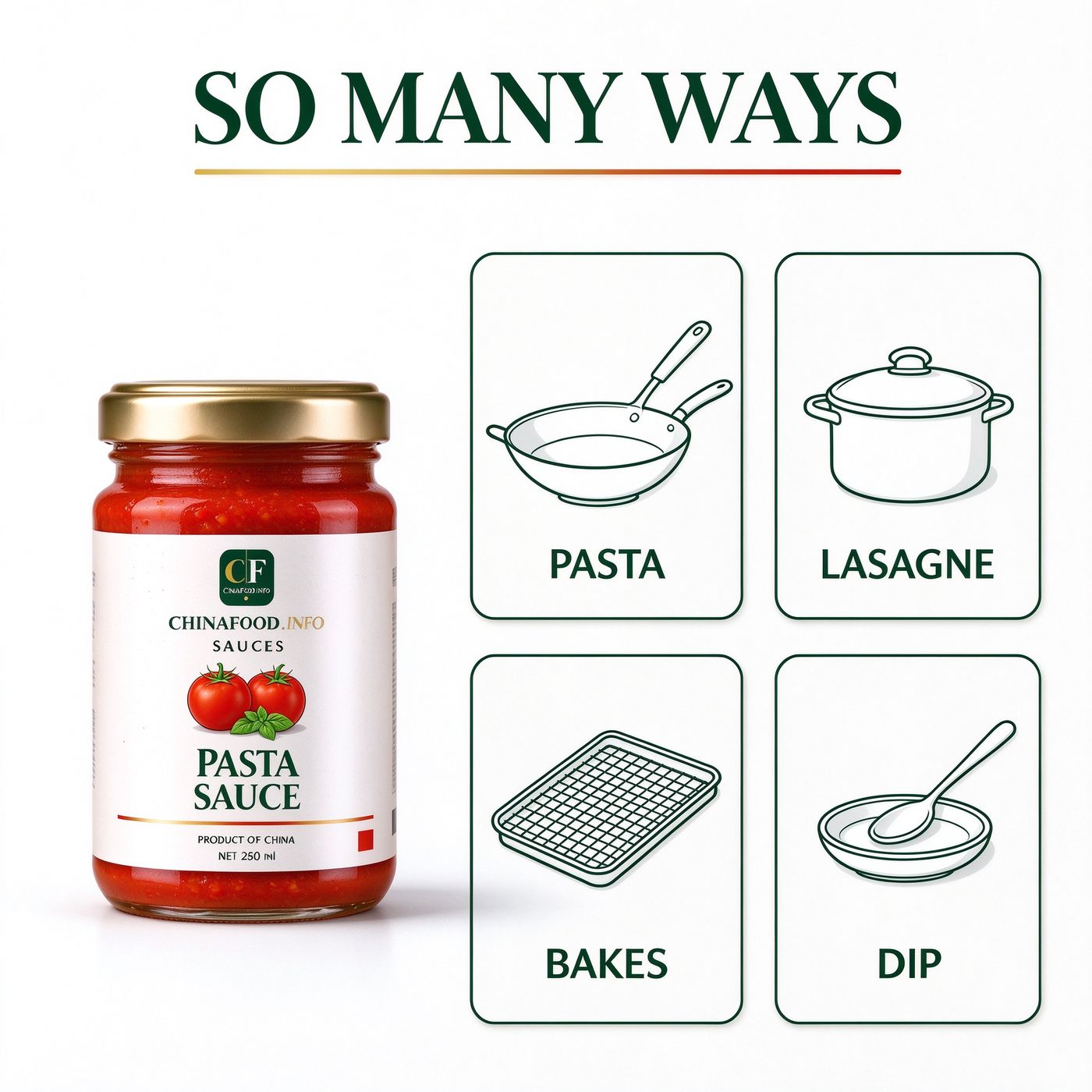 Pasta sauce — So many ways