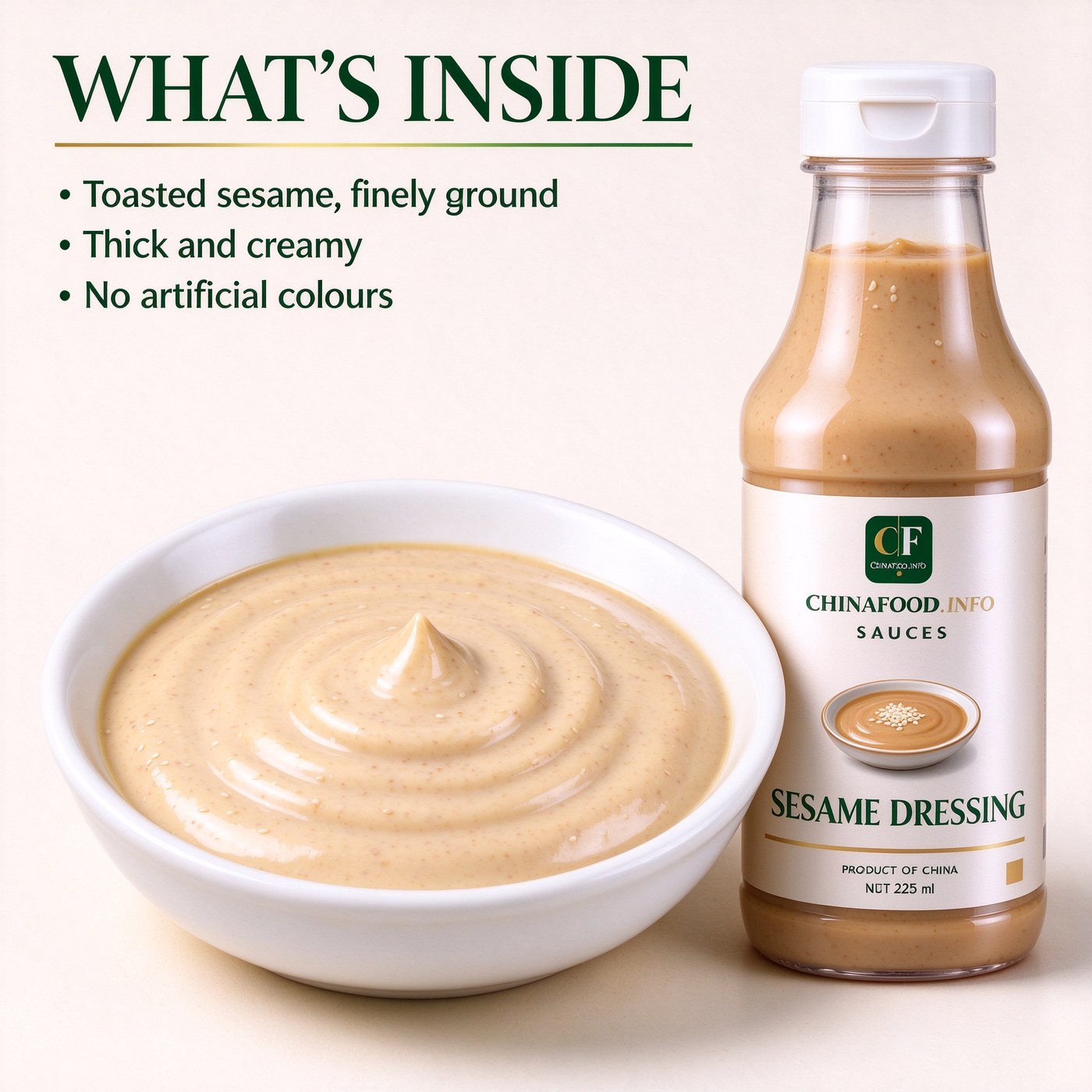 Sesame dressing — What's inside