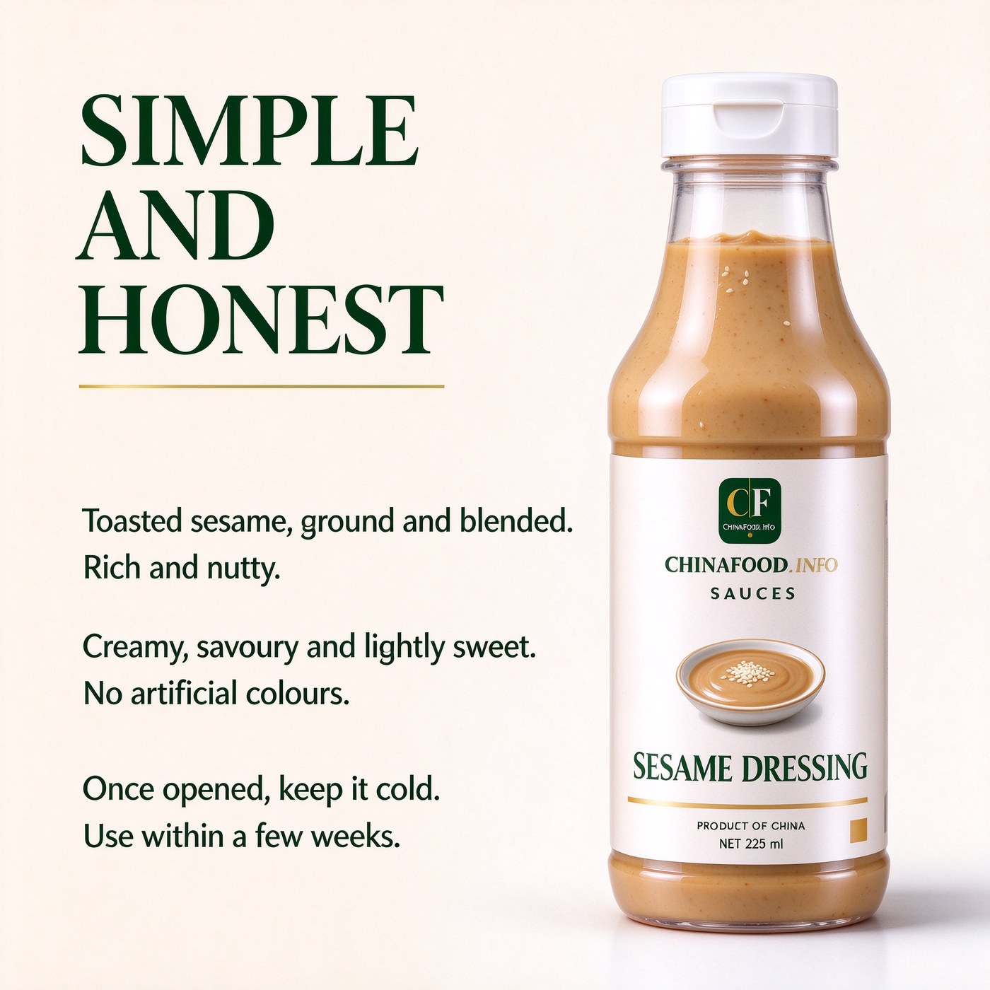 Sesame dressing — Simple and honest
