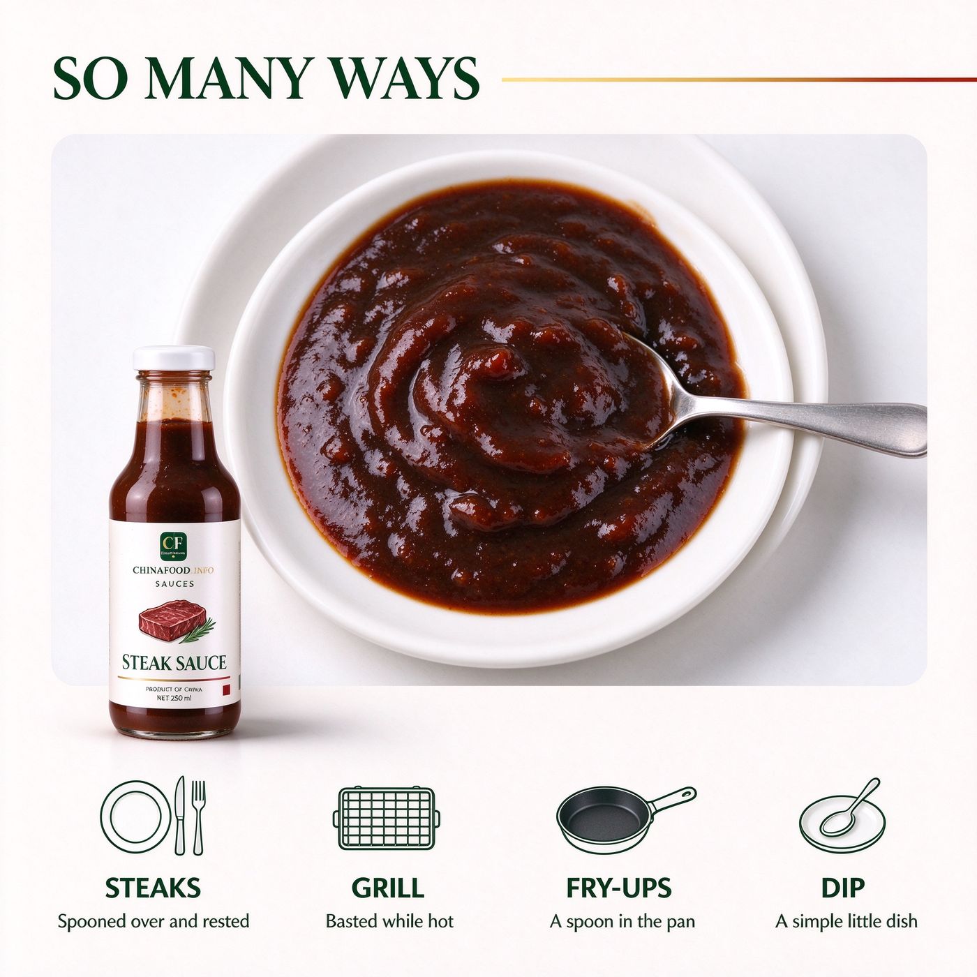 Steak sauce — So many ways — alternate view