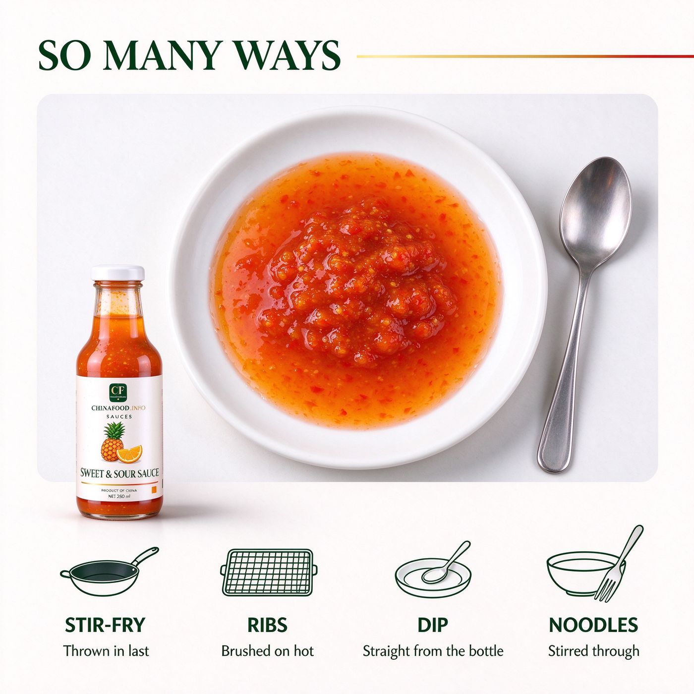 Sweet & sour sauce — So many ways — alternate view