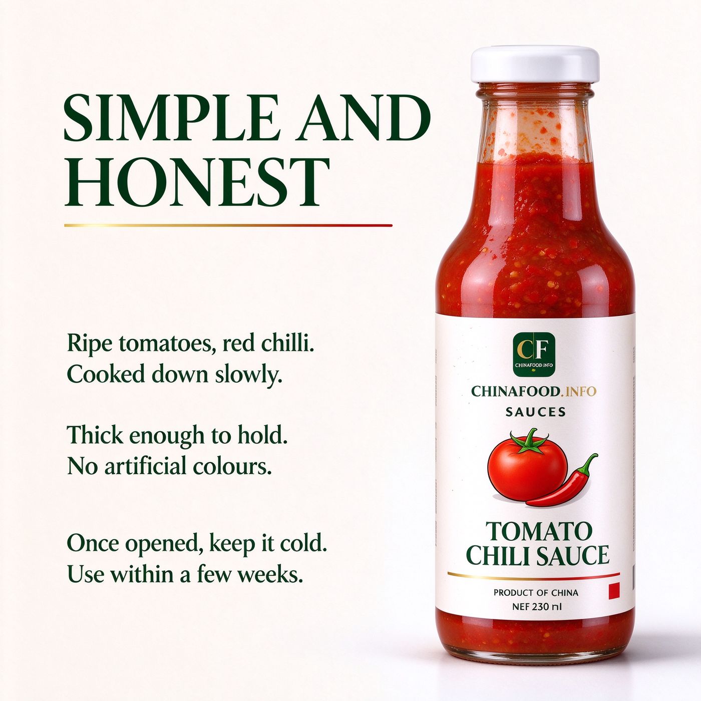 Tomato chilli sauce — Simple and honest