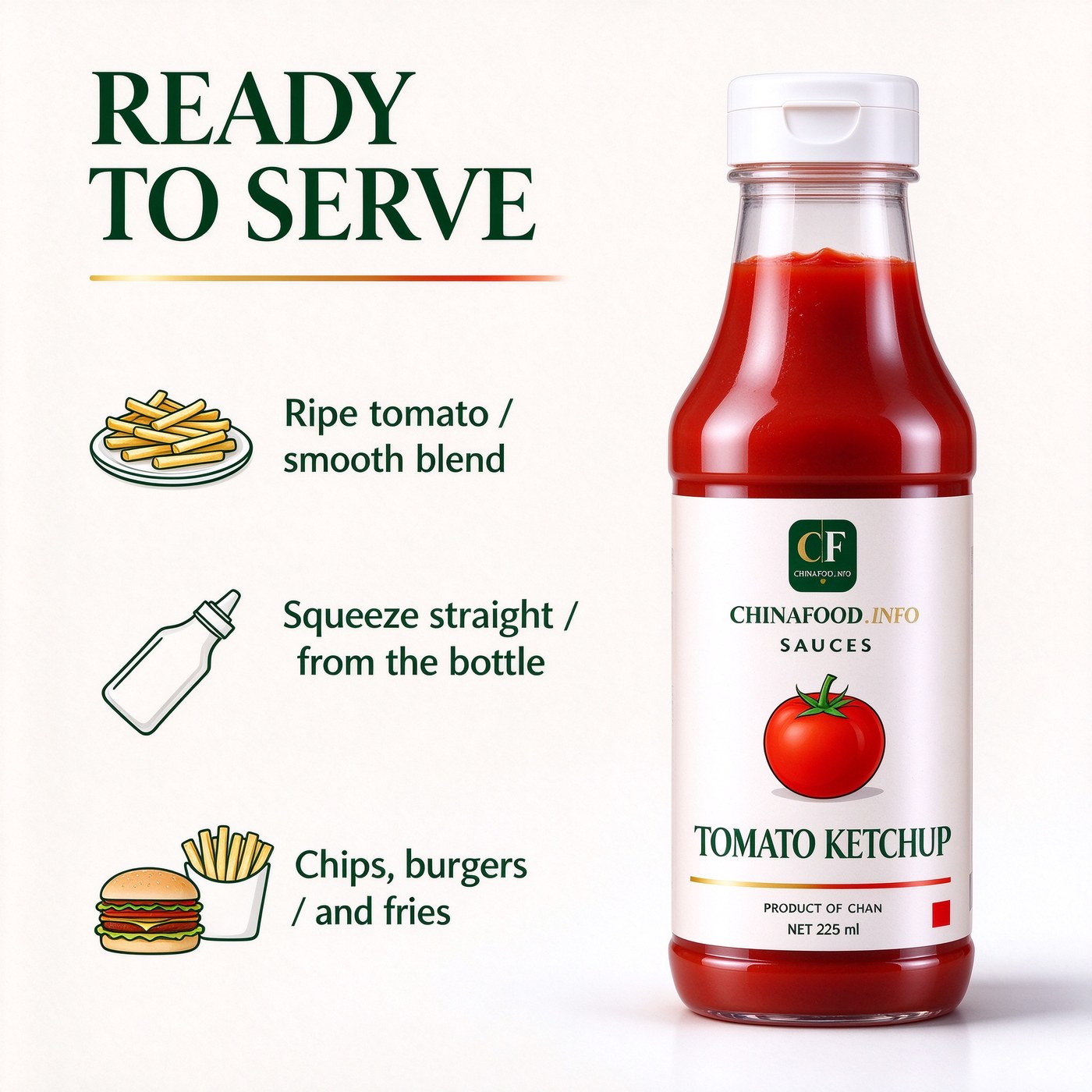 Tomato ketchup — Ready to use