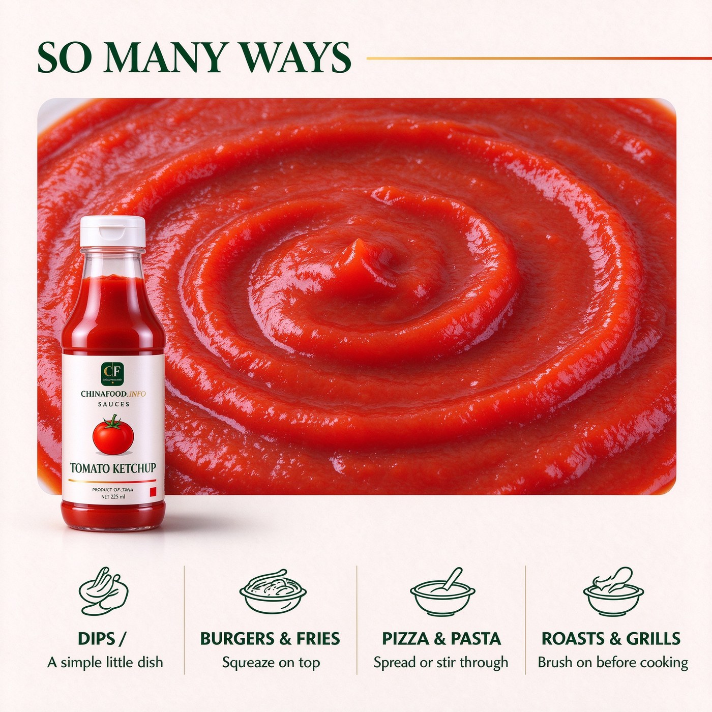 Tomato ketchup — So many ways — alternate view