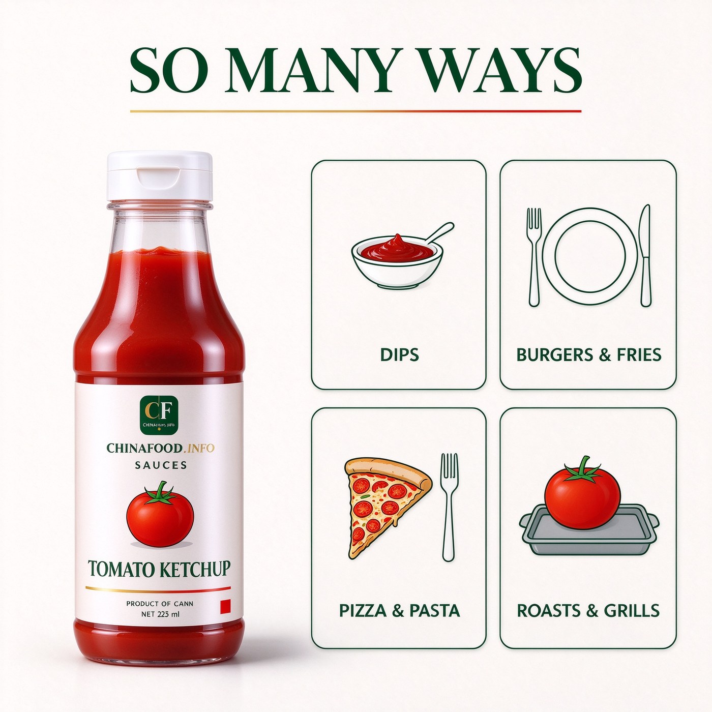 Tomato ketchup — So many ways