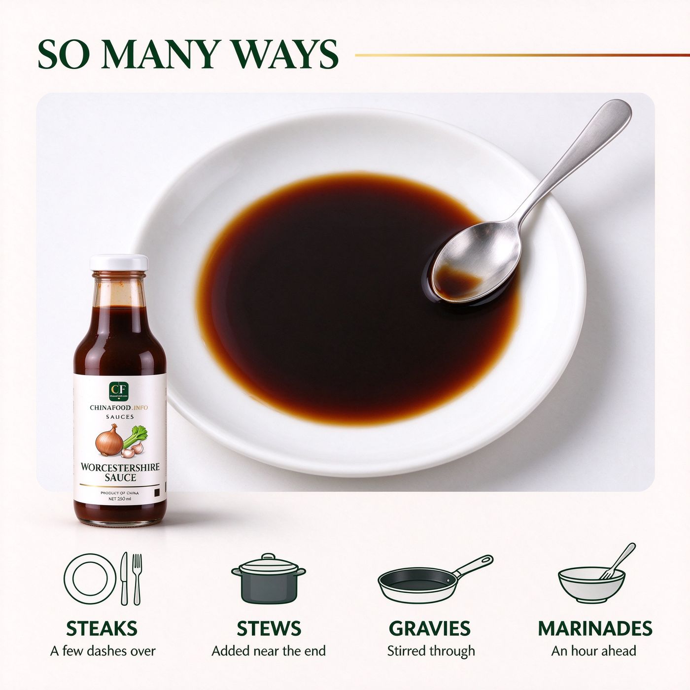 Worcestershire sauce — So many ways — alternate view