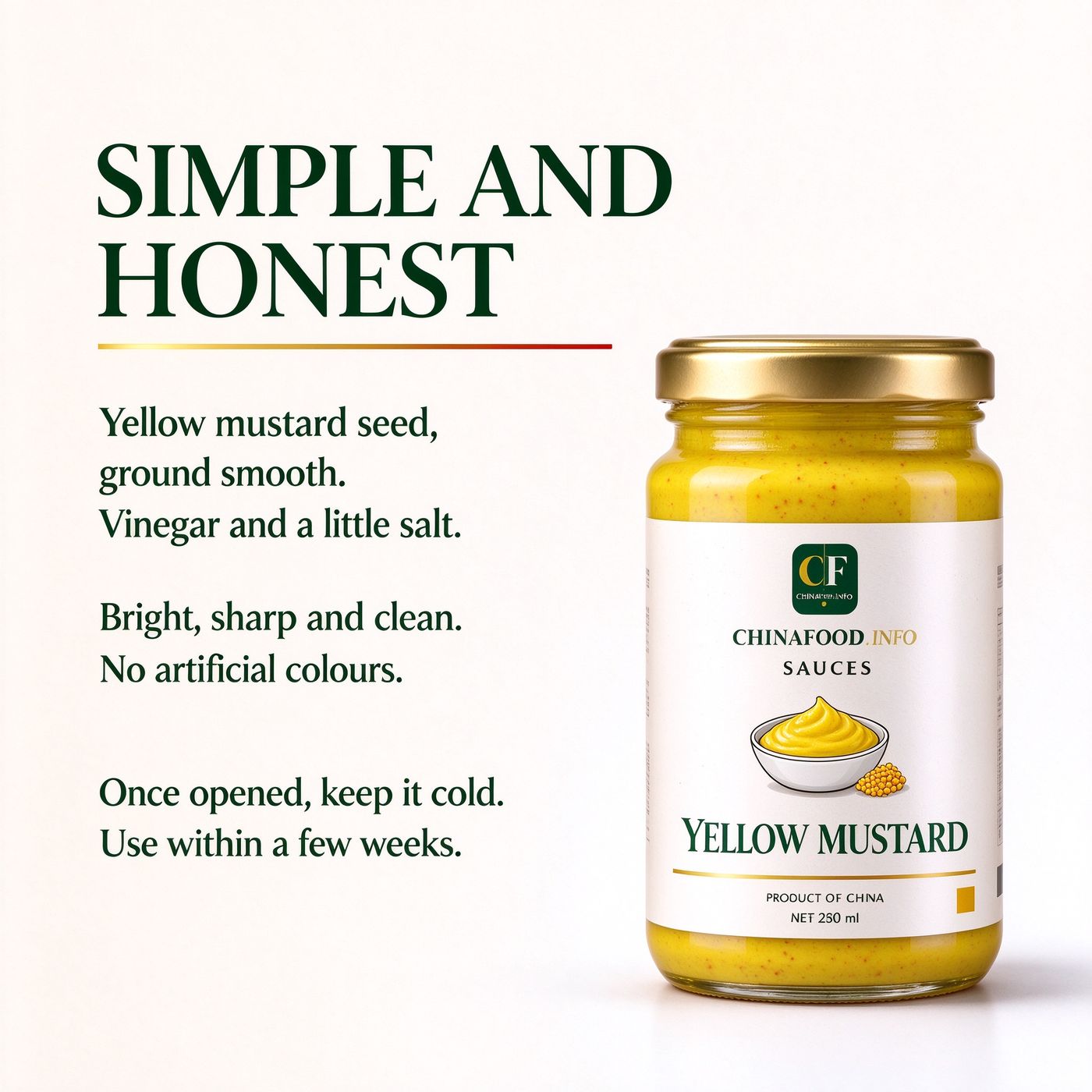 Yellow mustard — Simple and honest
