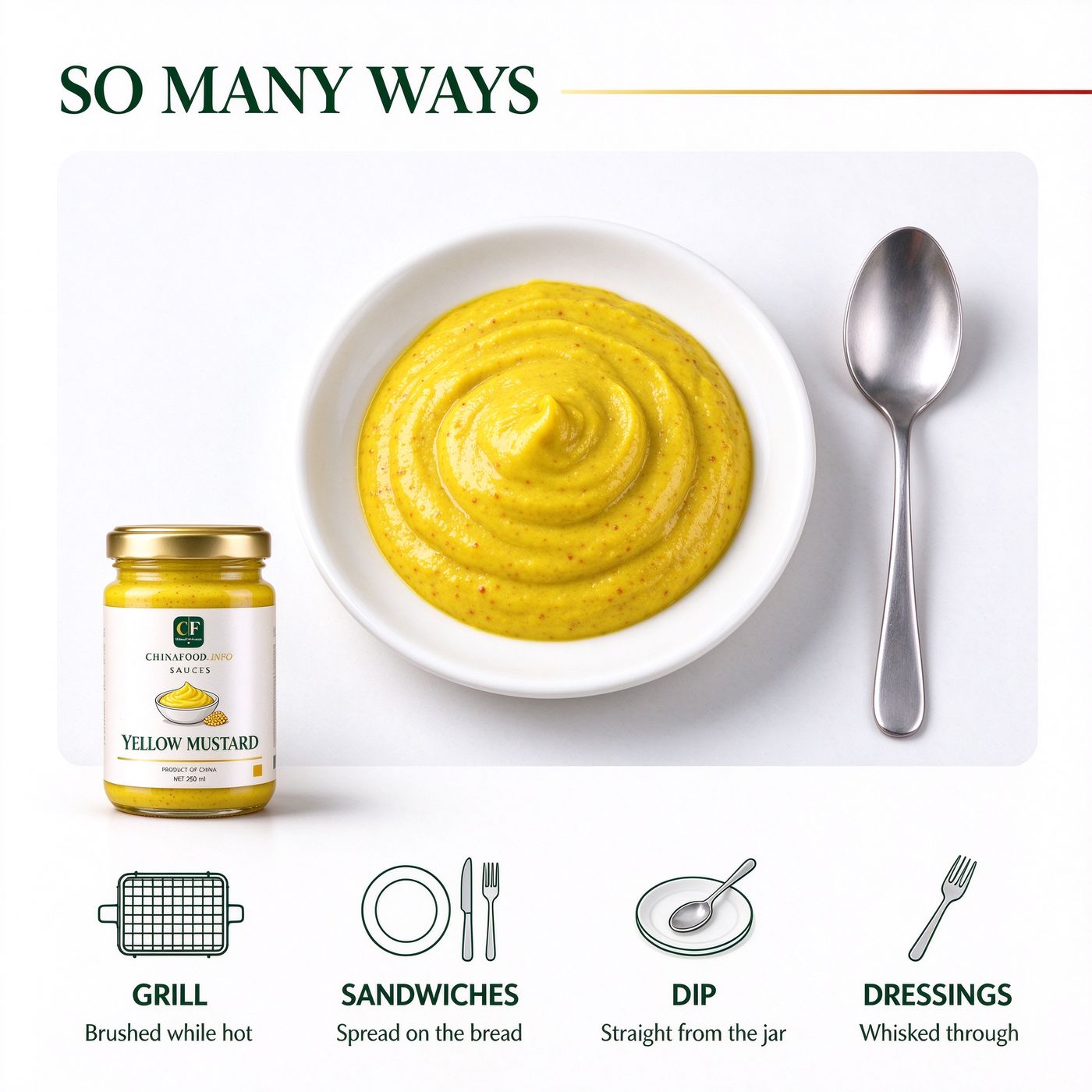 Yellow mustard — So many ways — alternate view