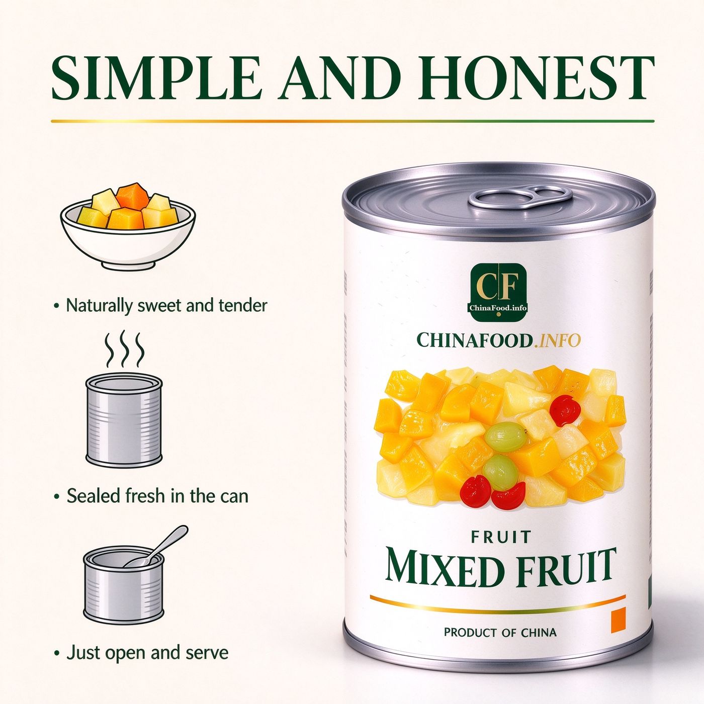 Canned fruit cocktail - simple and honest
