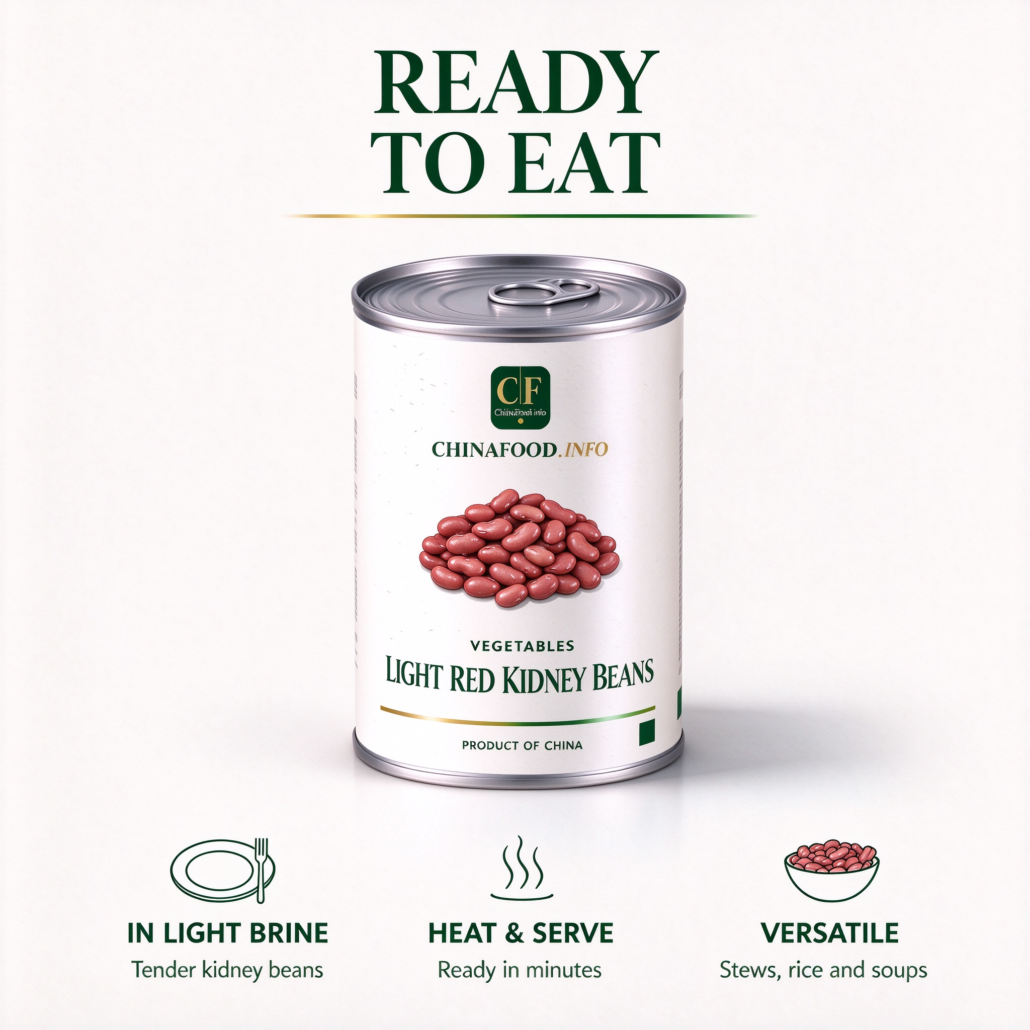 Canned light red kidney beans ready to serve from the tin