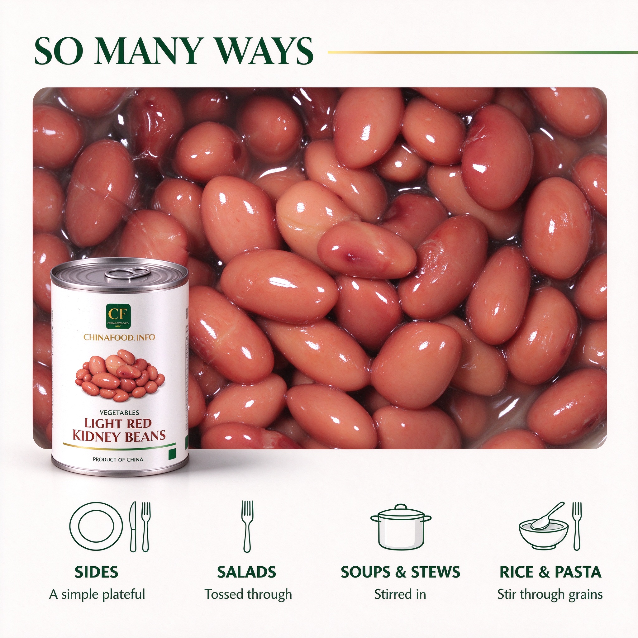 Canned light red kidney beans serving ideas