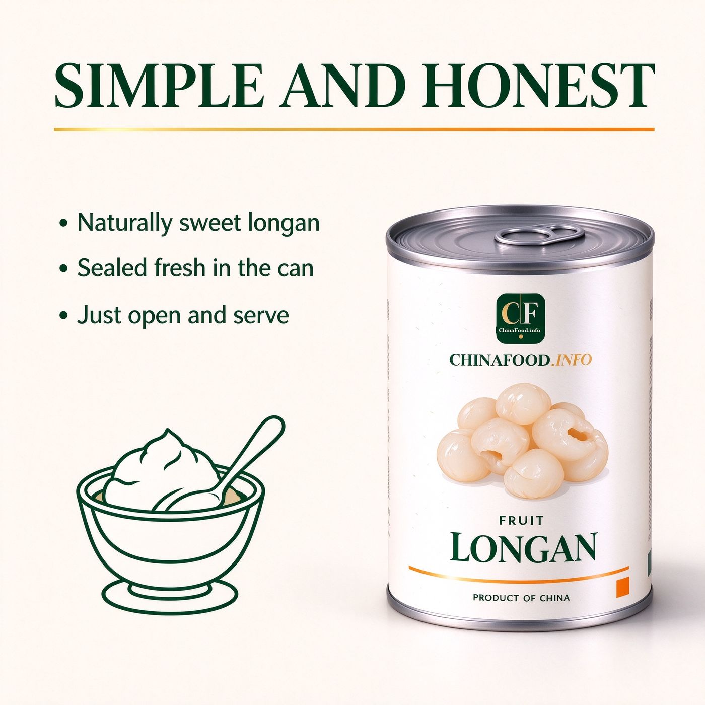 Canned longans product panel