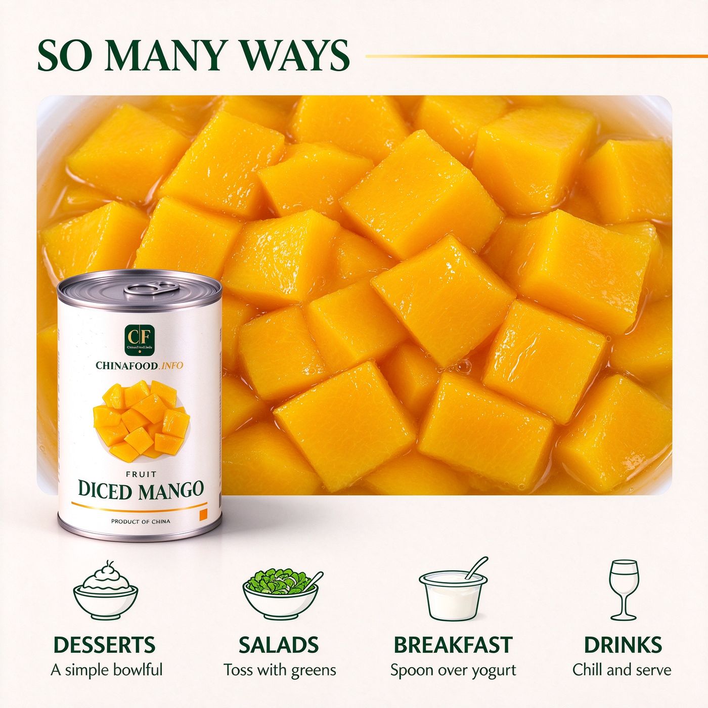 Diced mango serving ideas