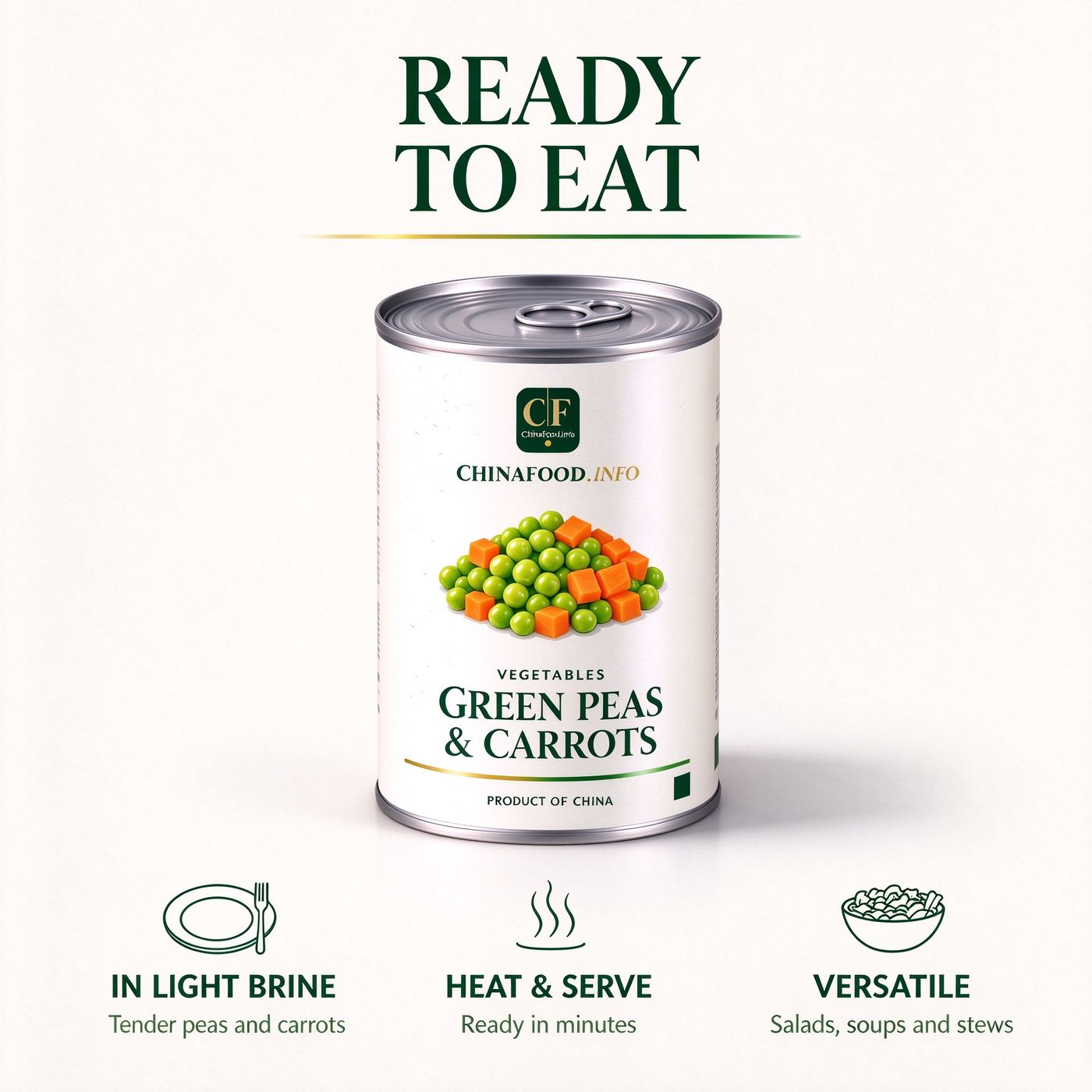 Mix vegetable served from the tin