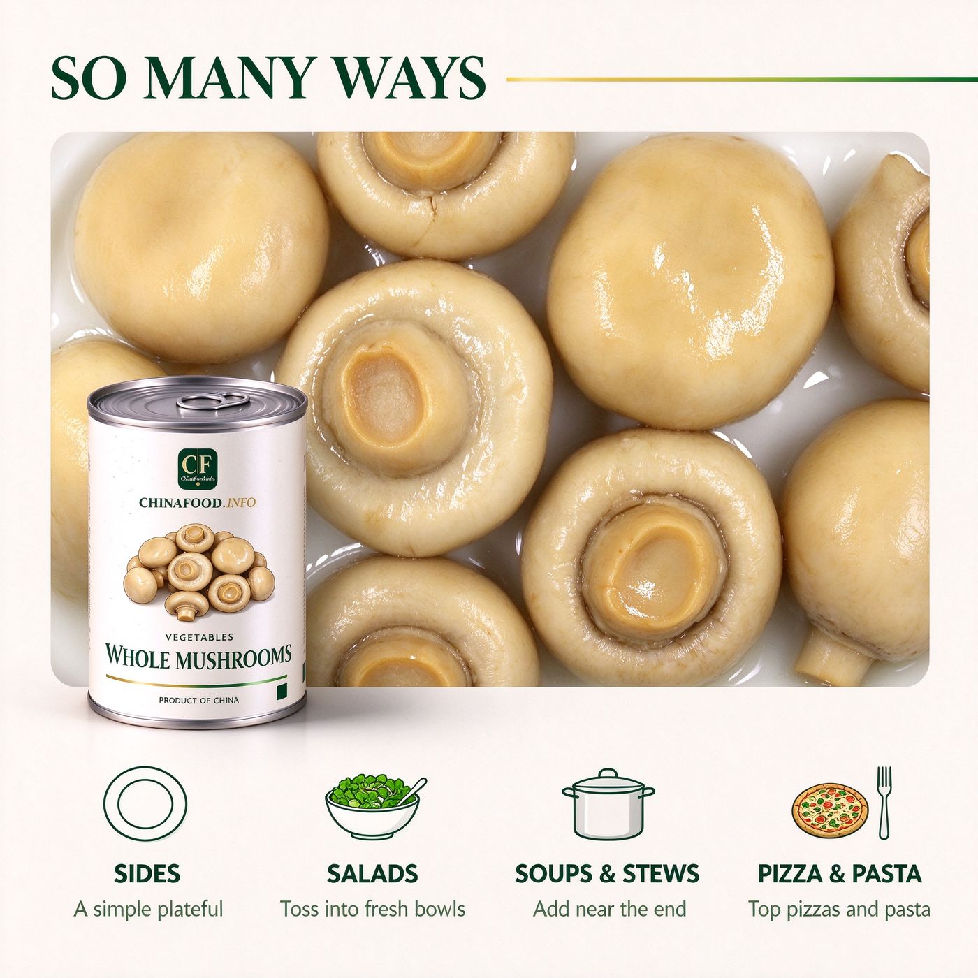 Whole mushrooms serving ideas