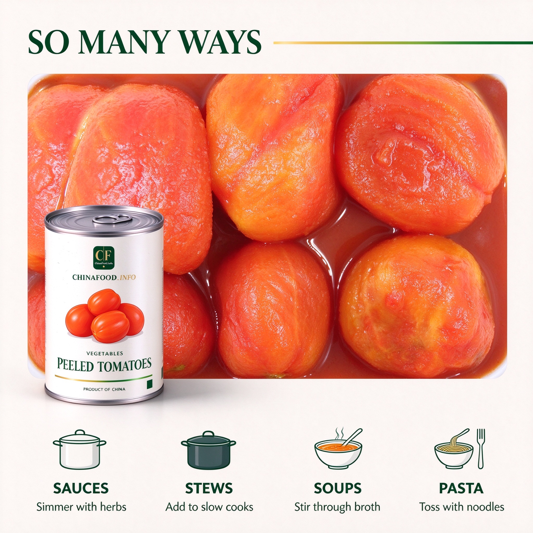 Canned peeled tomatoes serving ideas