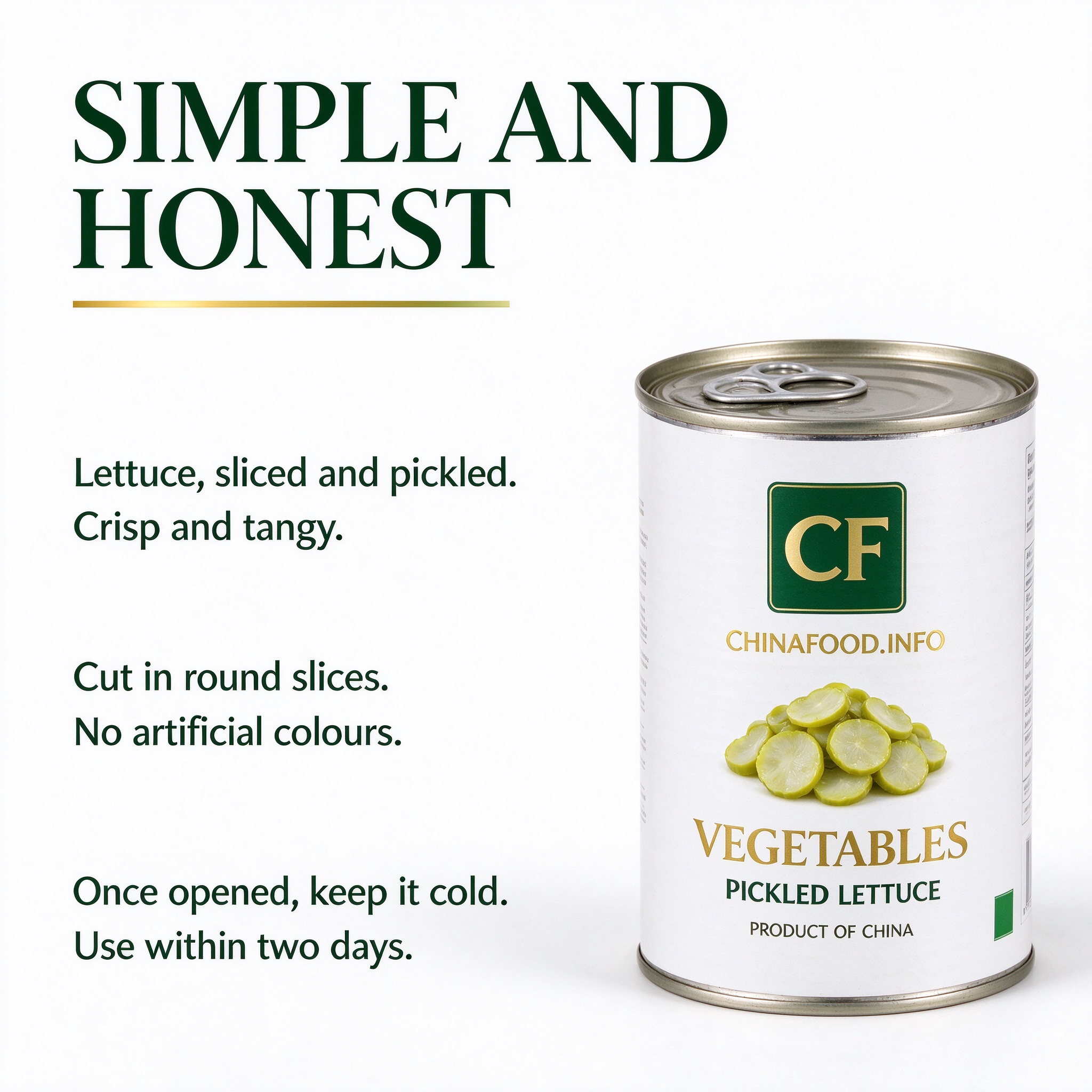 Crisp and tangy pickled lettuce - simple and honest