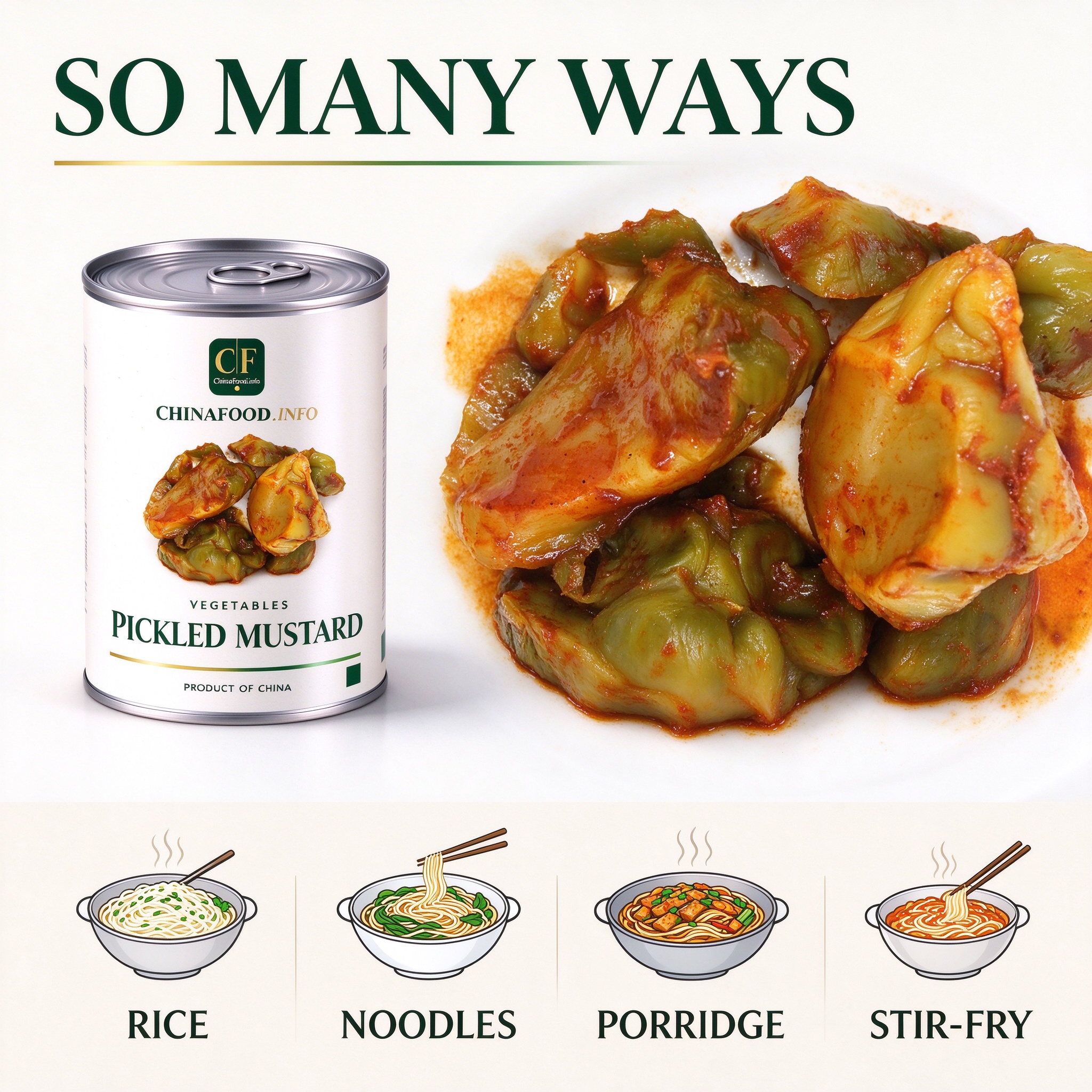 Canned pickled mustard serving ideas