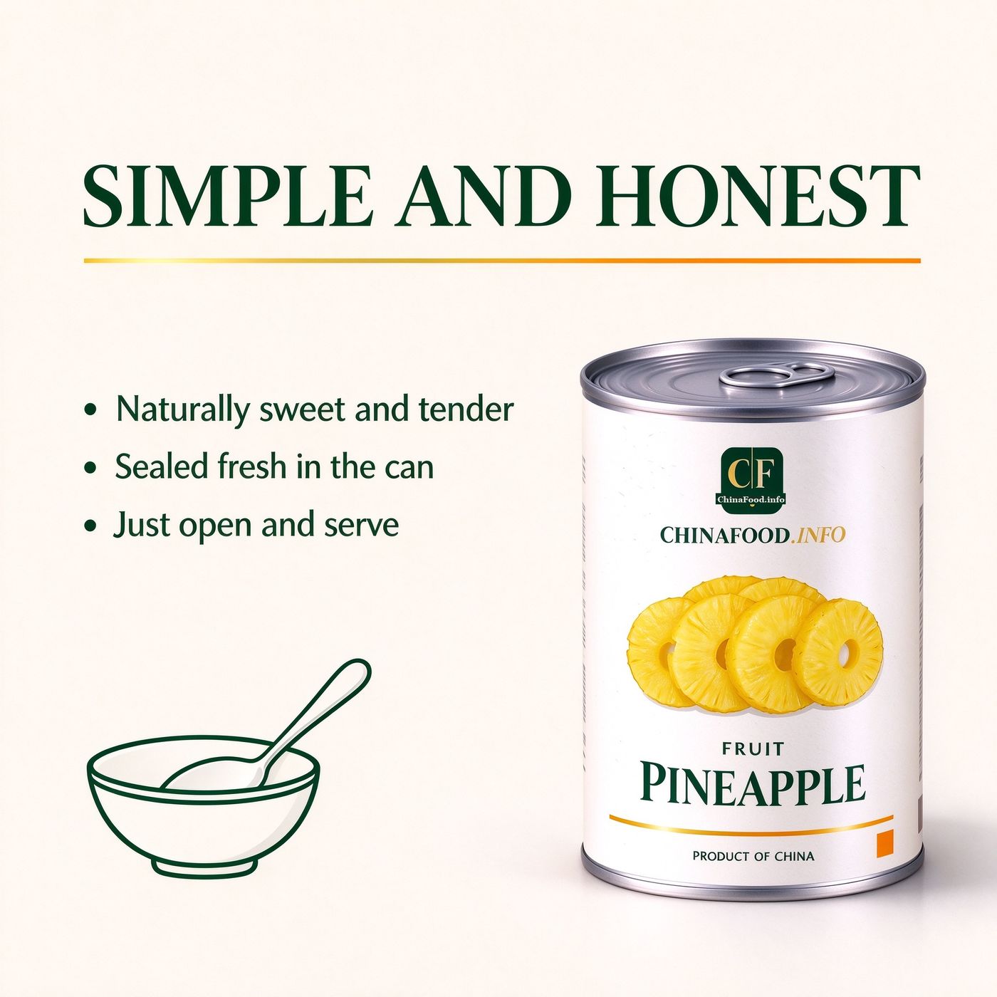 Canned pineapple rings close up