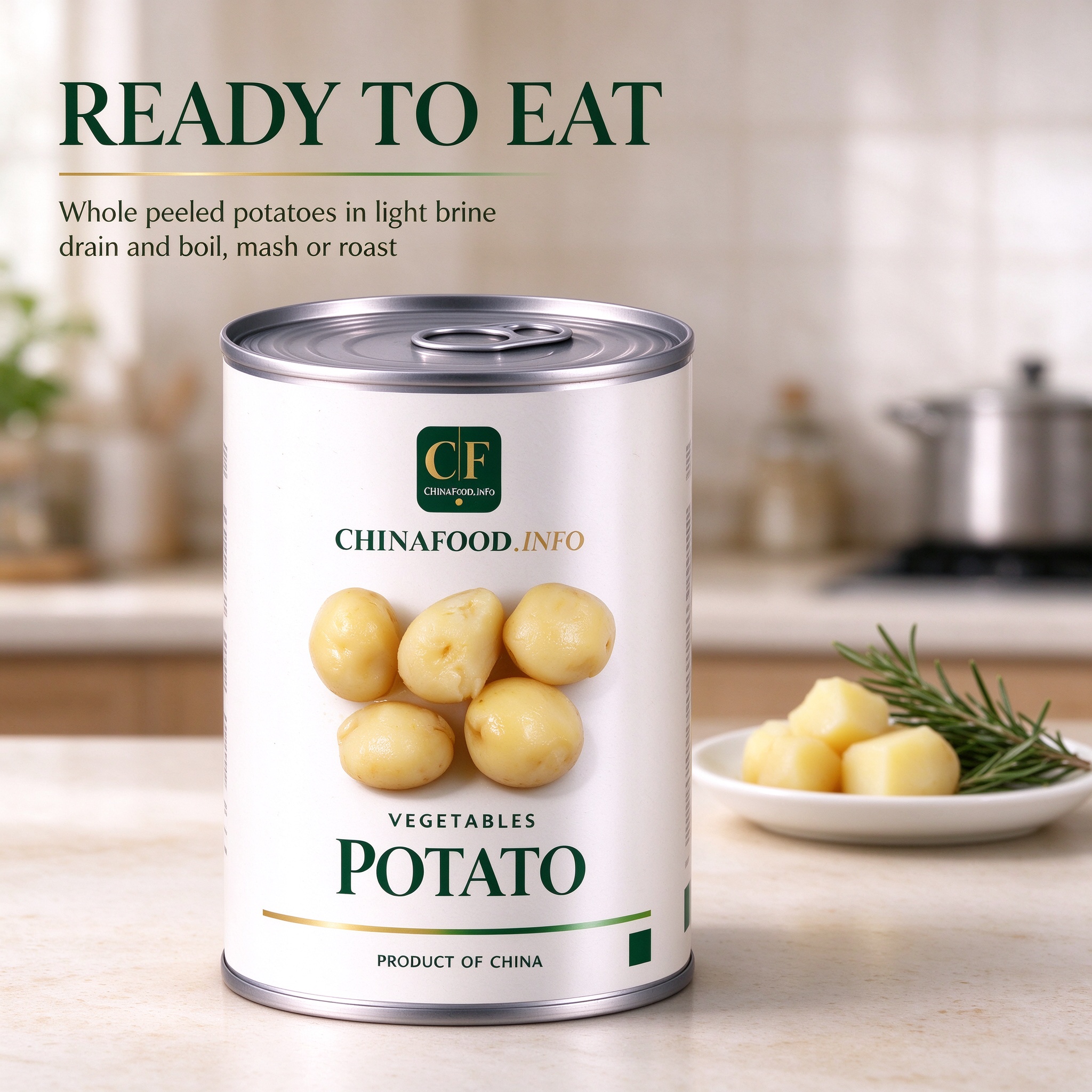 Drained whole canned potatoes