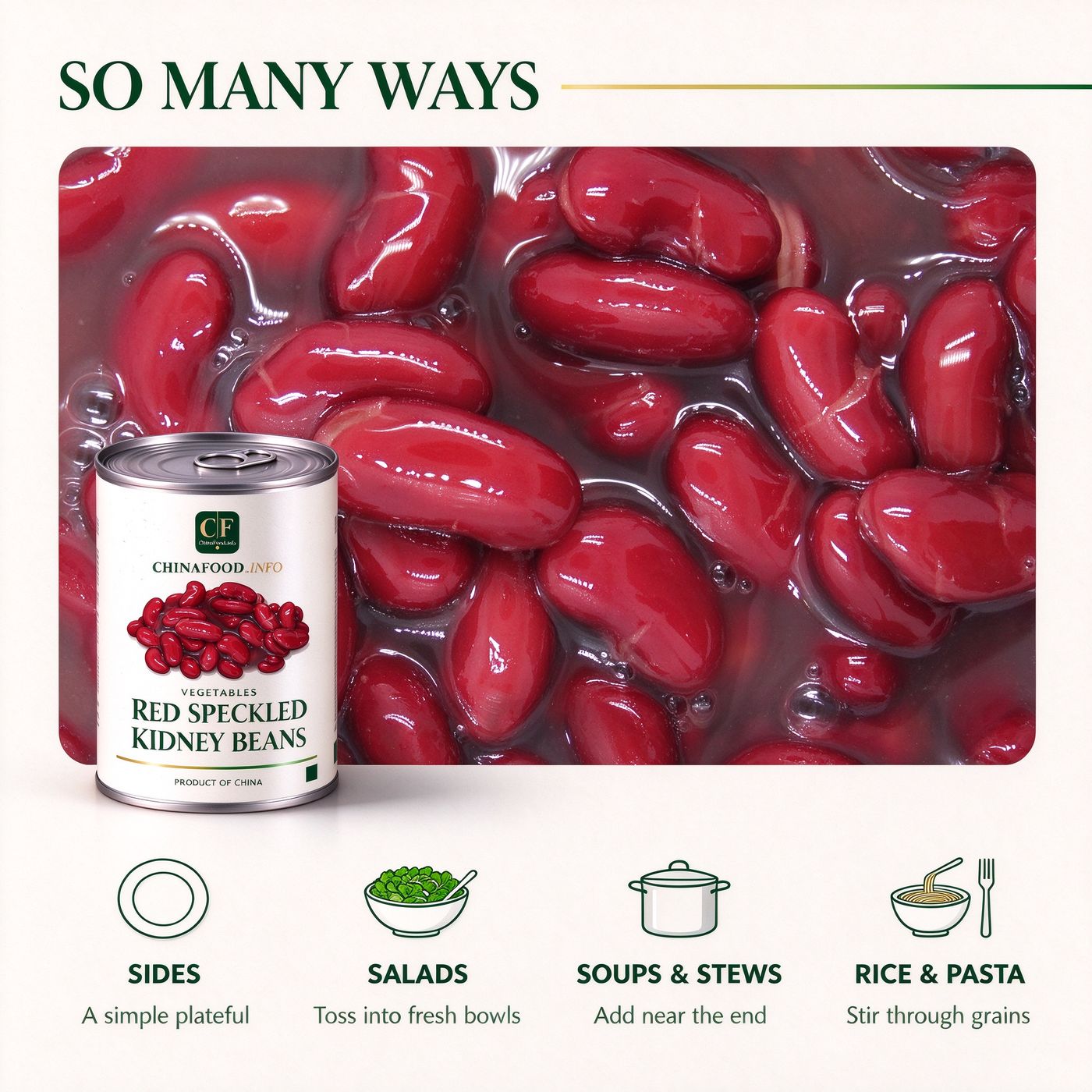 Red speckled kidney beans serving ideas