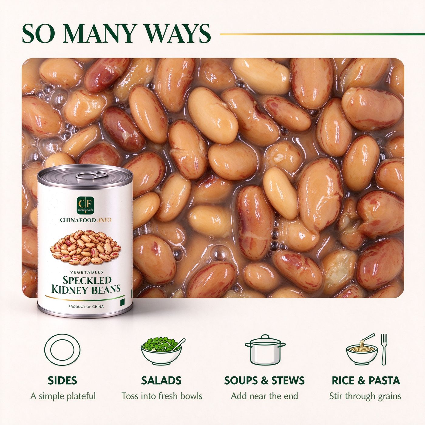 Speckled kidney beans serving ideas