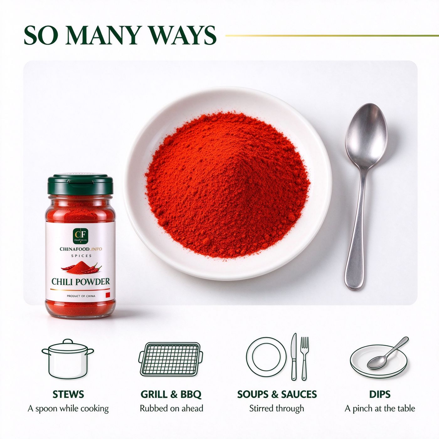 Chilli powder — So many ways — alternate view