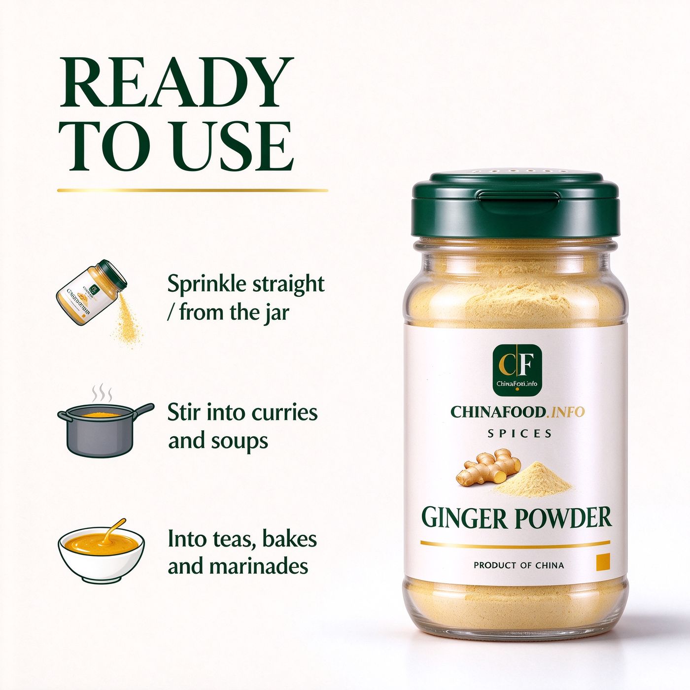 Ginger powder — Ready to use