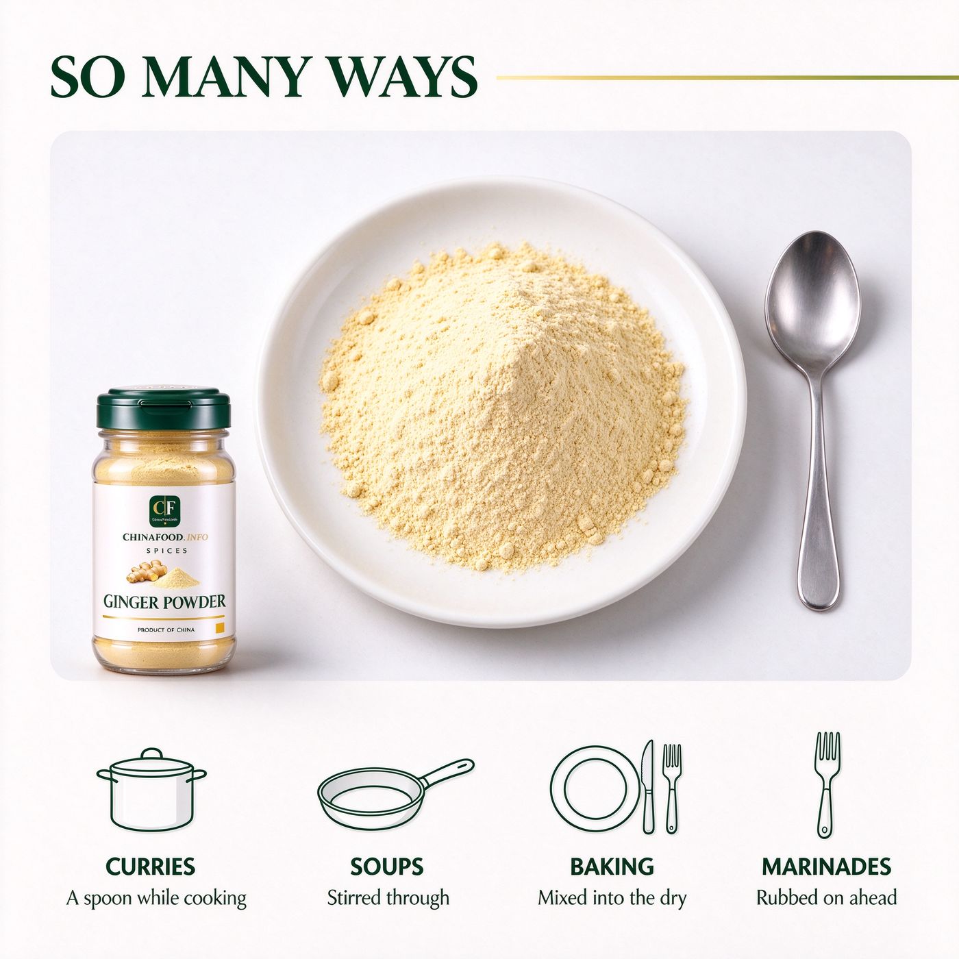 Ginger powder — So many ways — alternate view