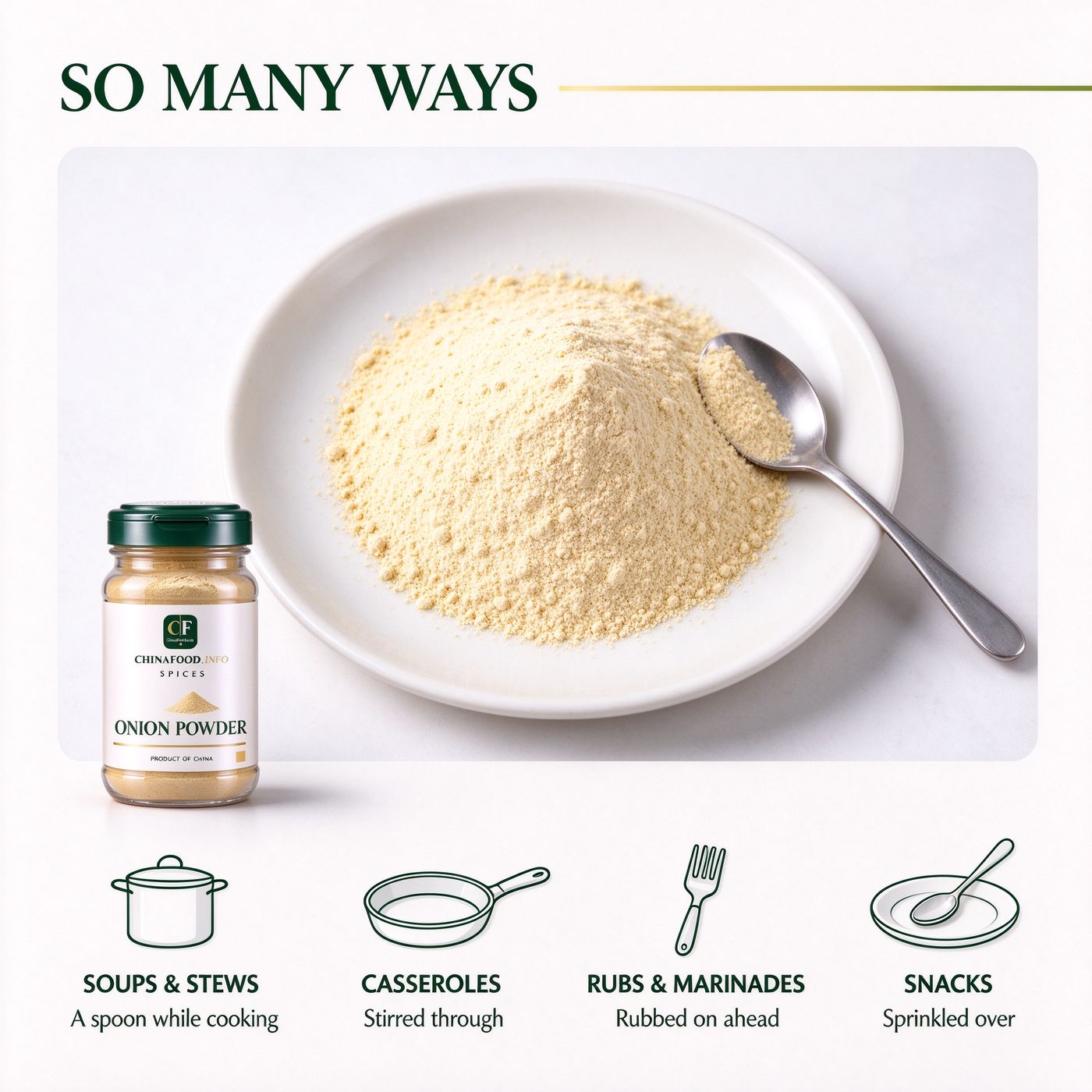 Onion powder — So many ways — alternate view