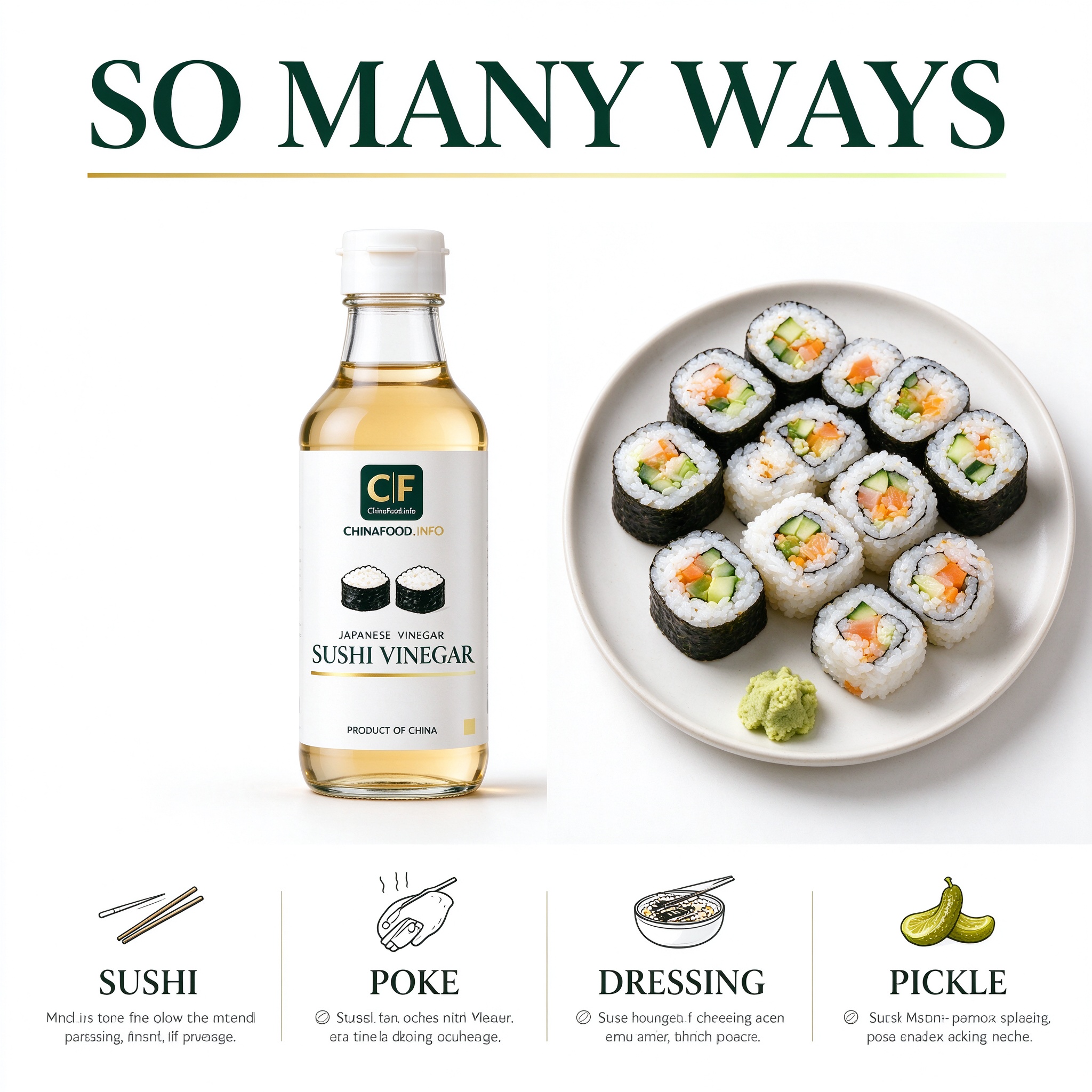 Sushi vinegar — So many ways — alternate view