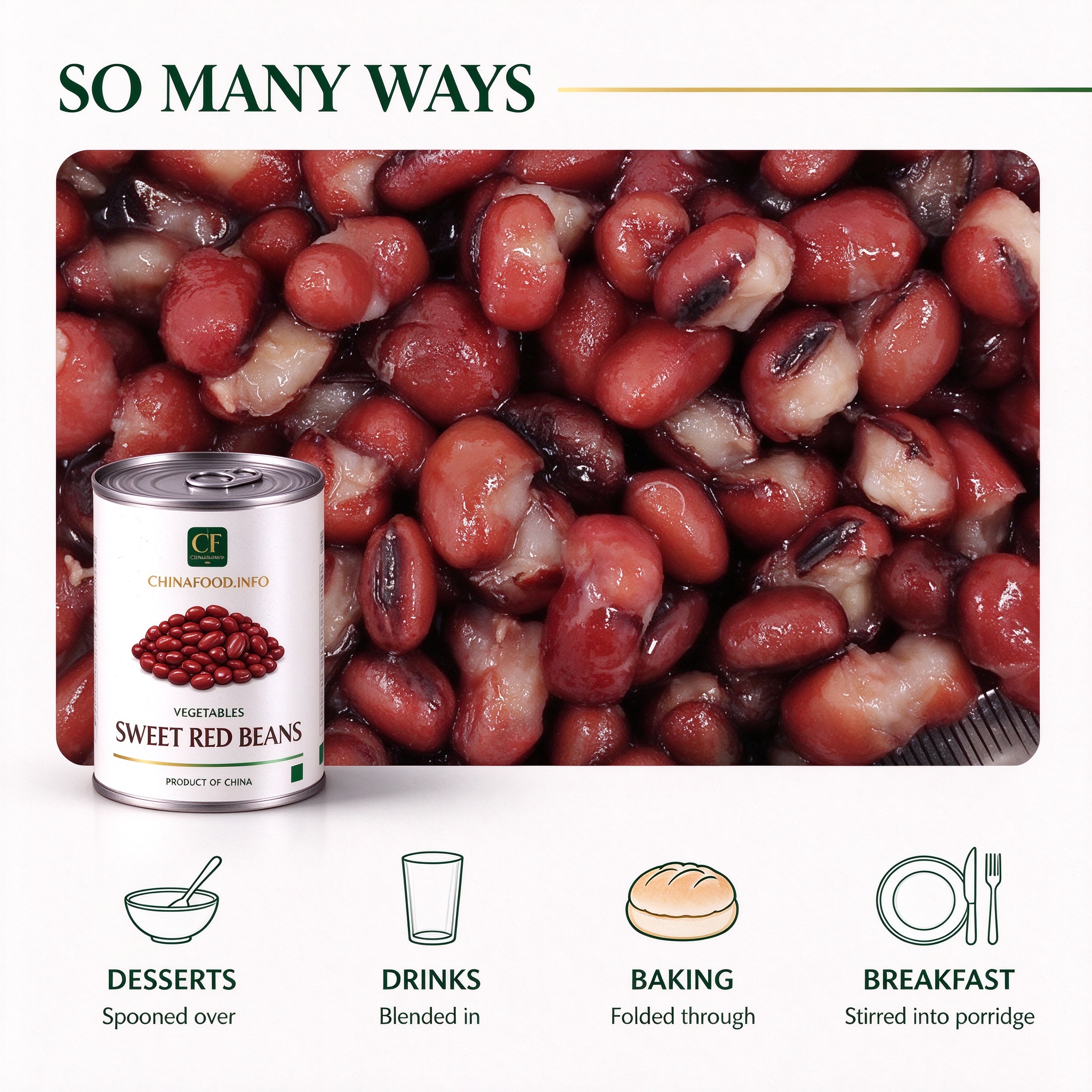 Canned sweet red beans serving ideas