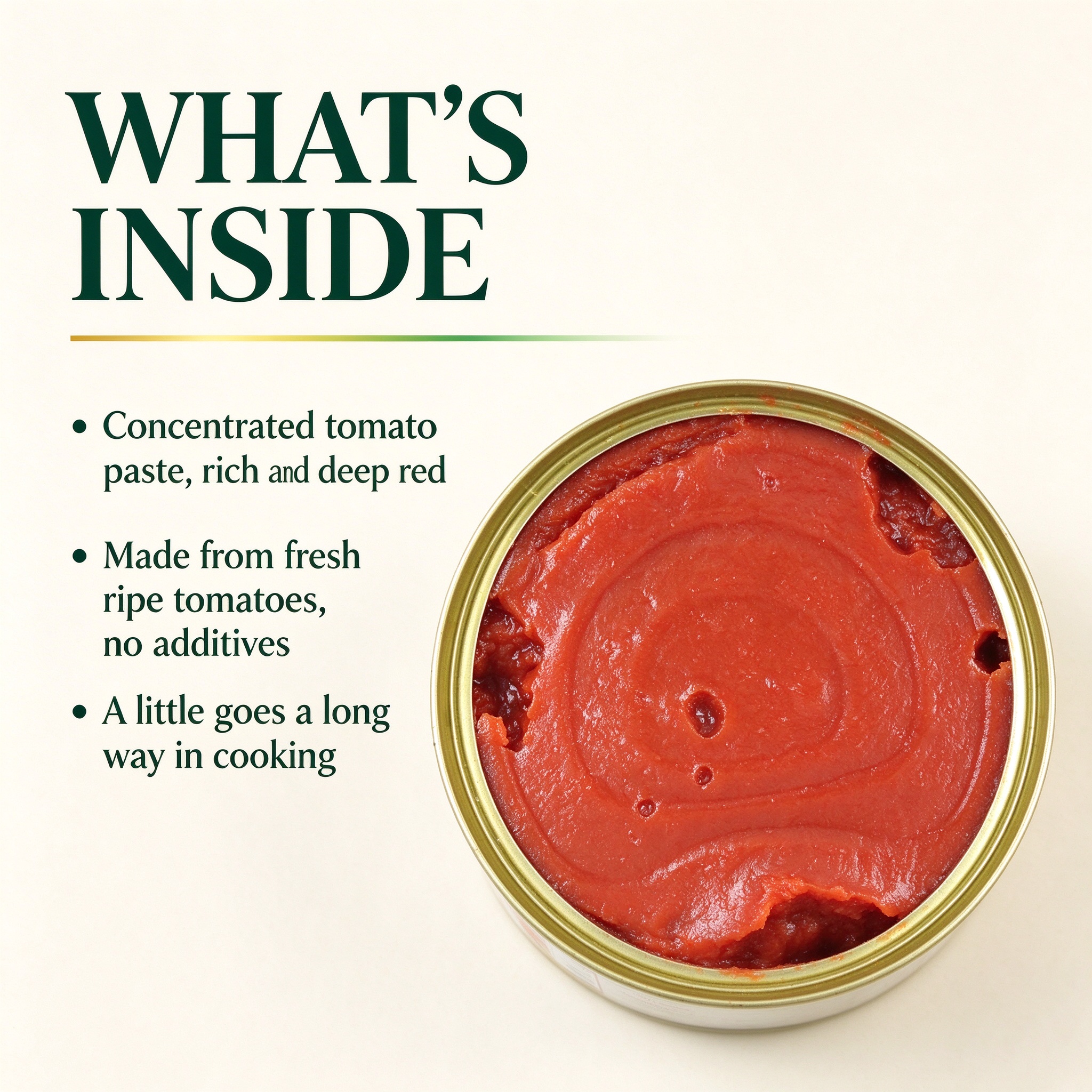 The opened can - concentrated tomato paste