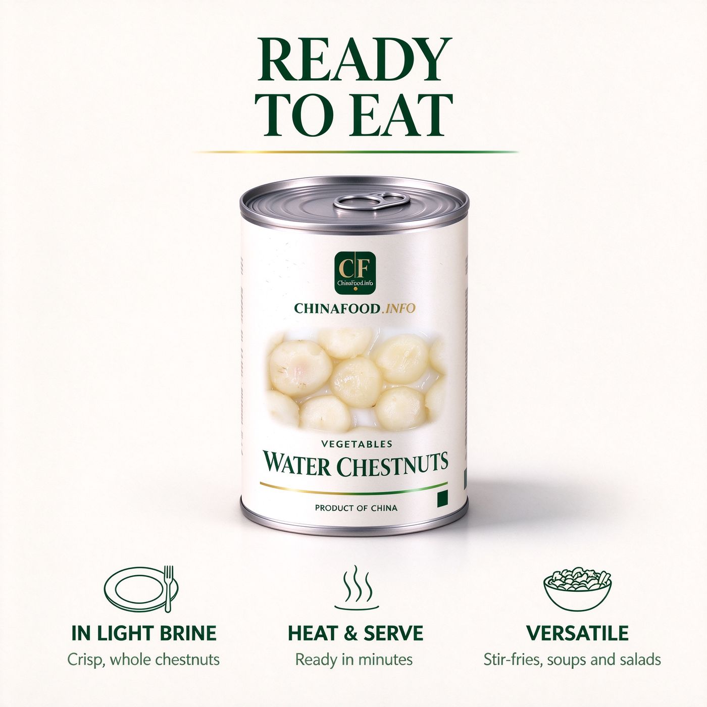 Water chestnuts served from the tin