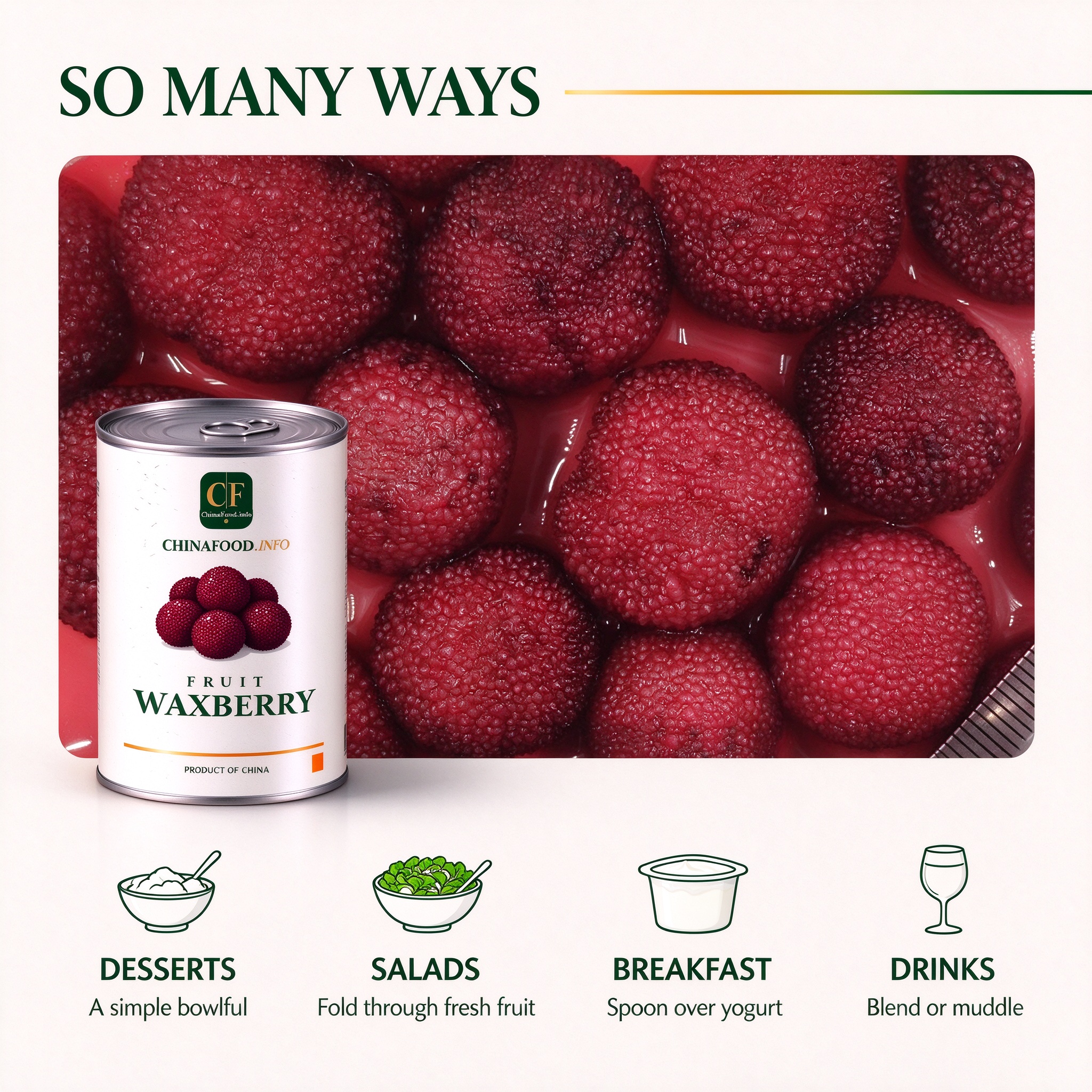 Canned waxberry serving ideas